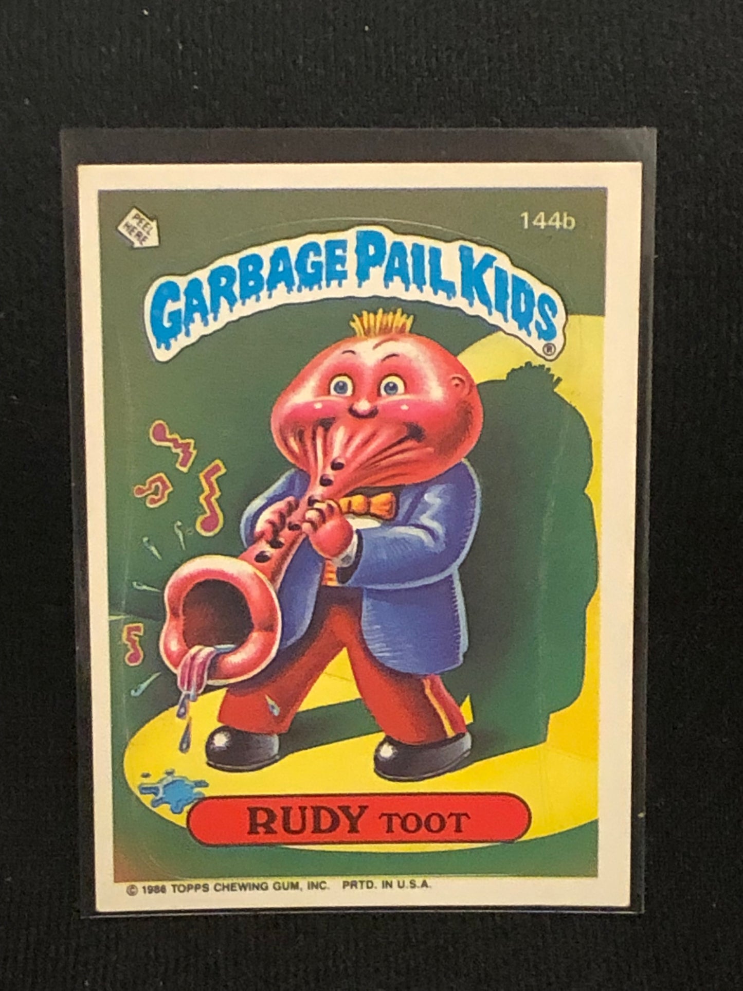 Garbage Pail Kids Original Series 4 (os4) 144b Rudy Toot