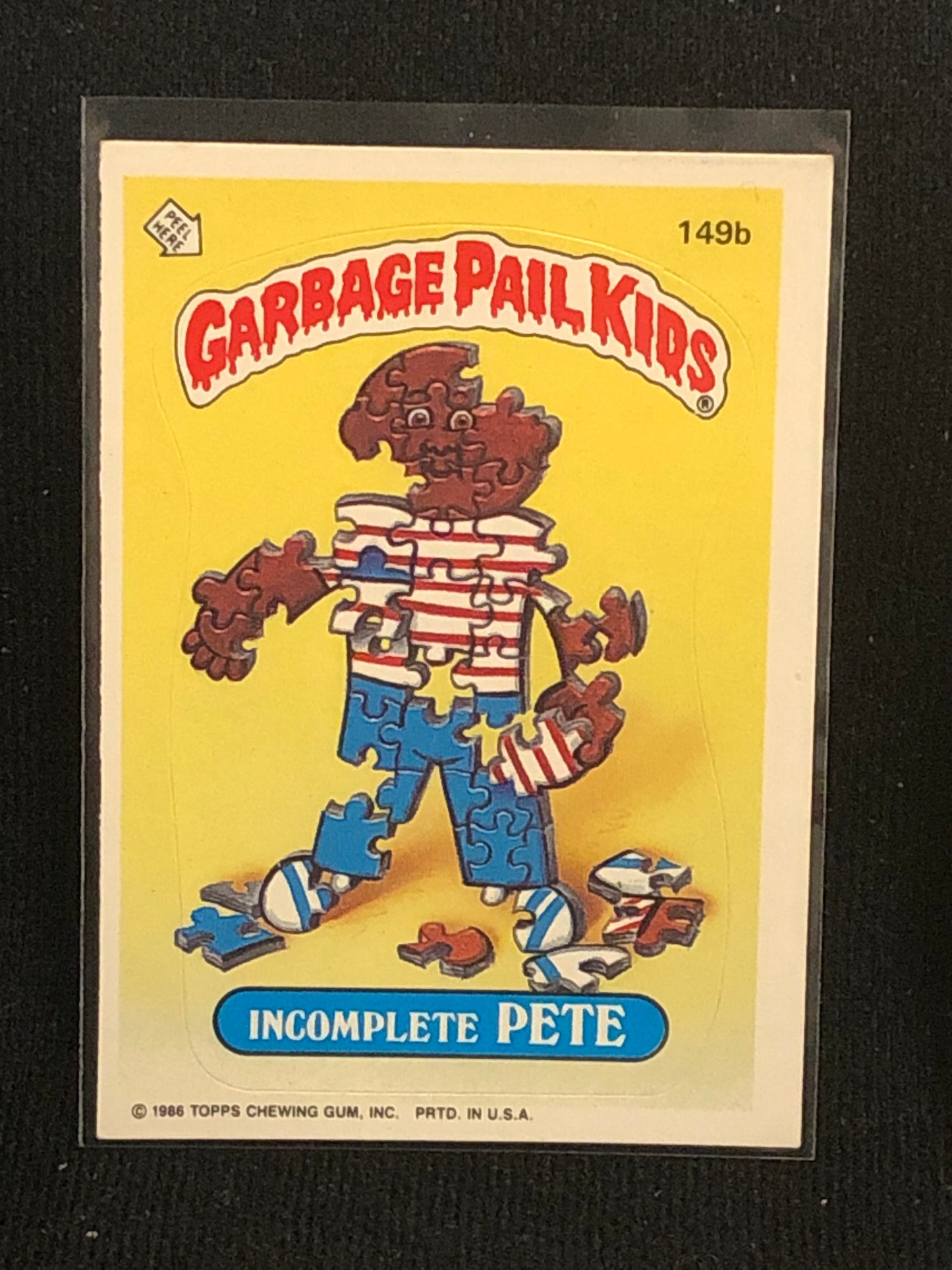 Garbage Pail Kids Original Series 4 (os4) 149b Incomplete Pete