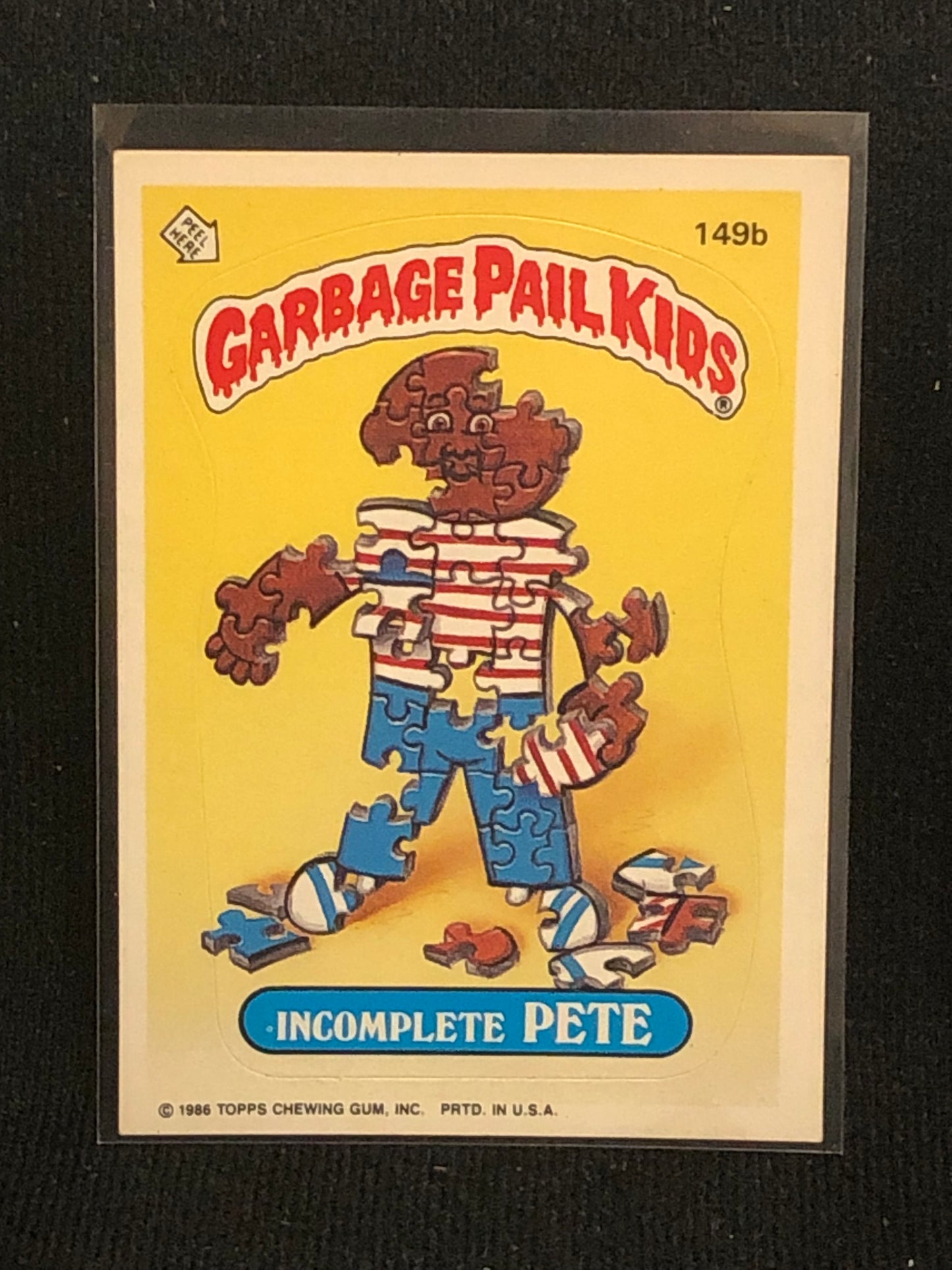 Garbage Pail Kids Original Series 4 (os4) 149b Incomplete Pete