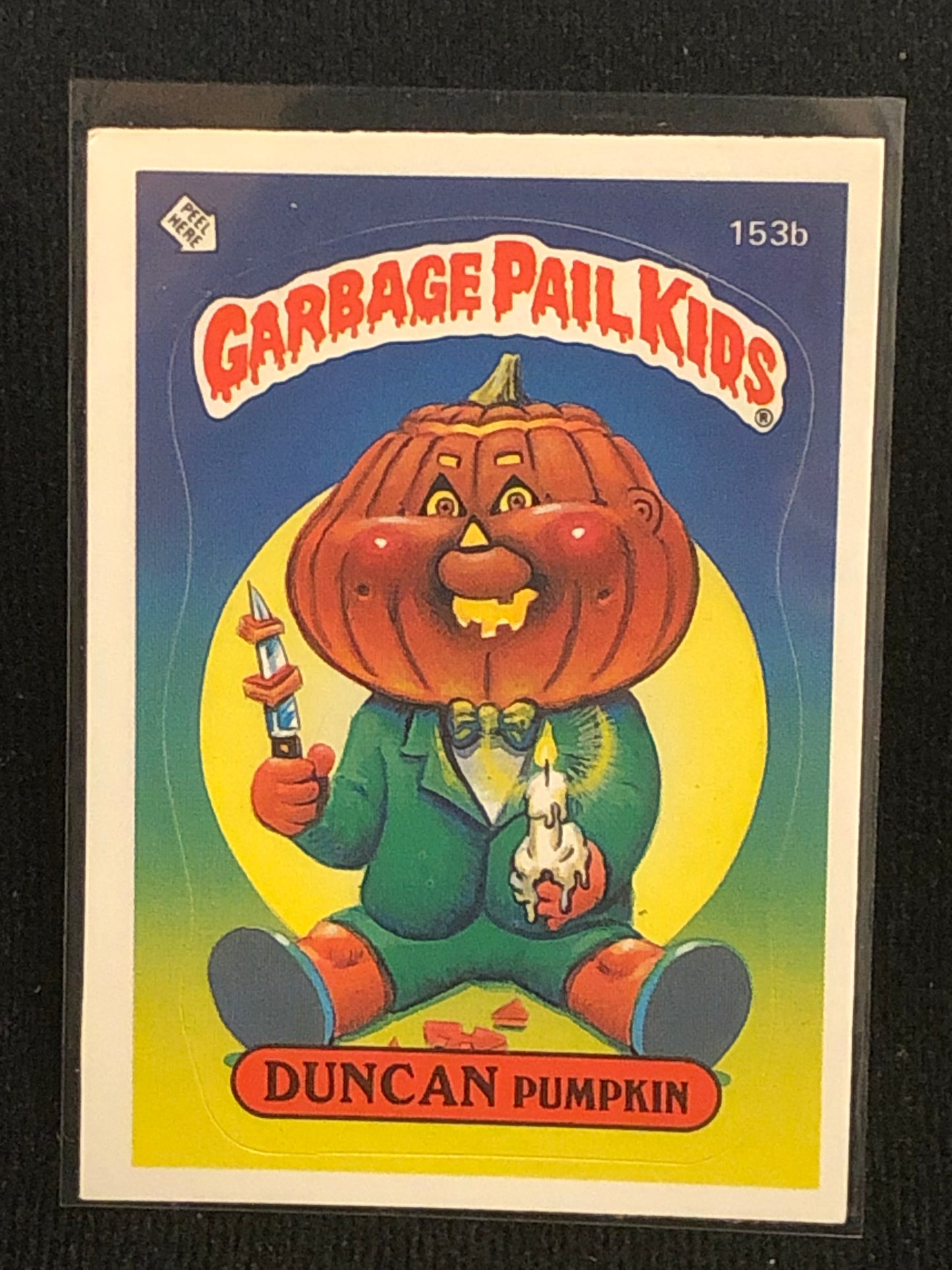 Garbage Pail Kids Original Series 4 (os4) 153b Duncan Pumpkin