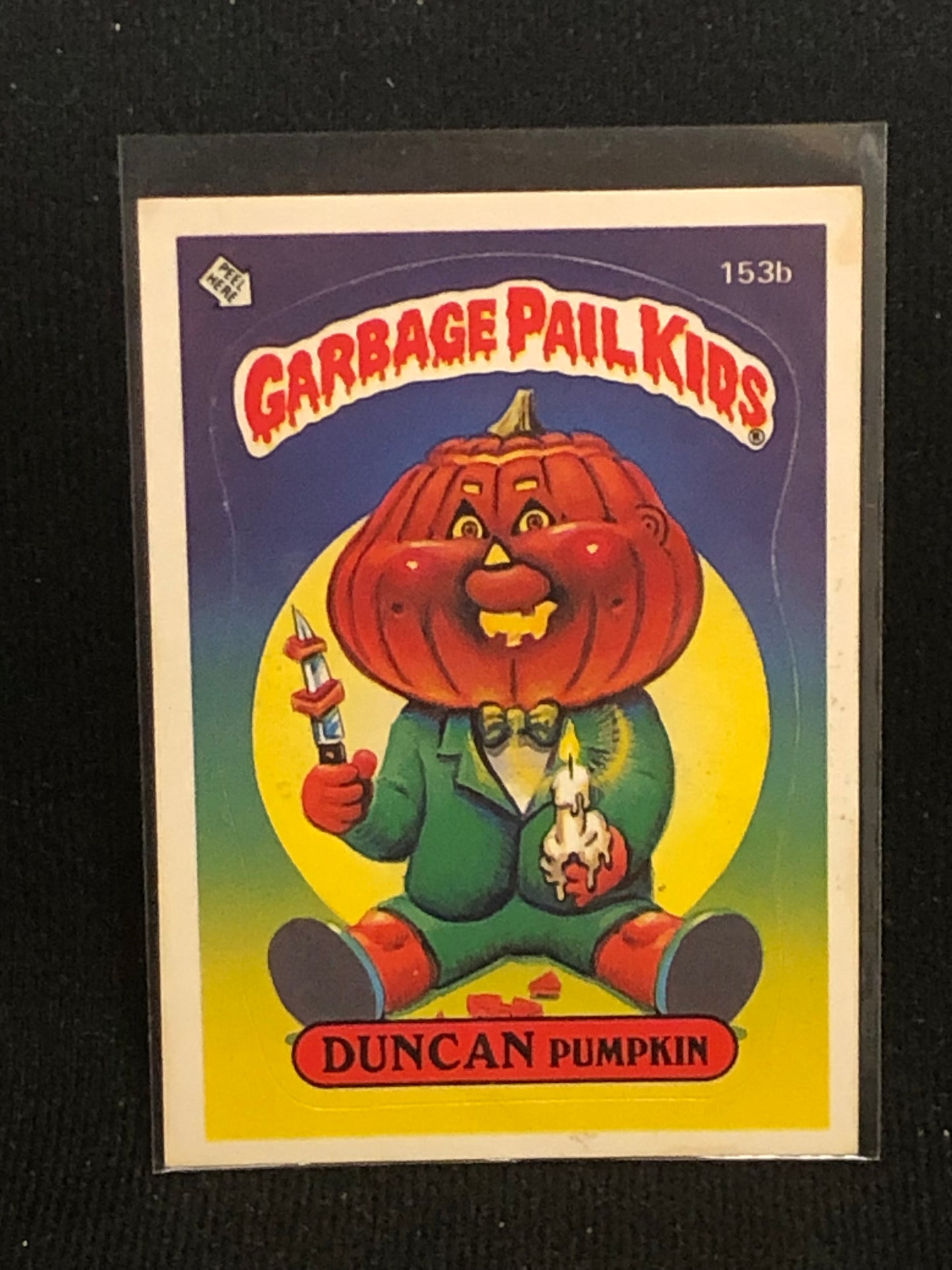 Garbage Pail Kids Original Series 4 (os4) 153b Duncan Pumpkin