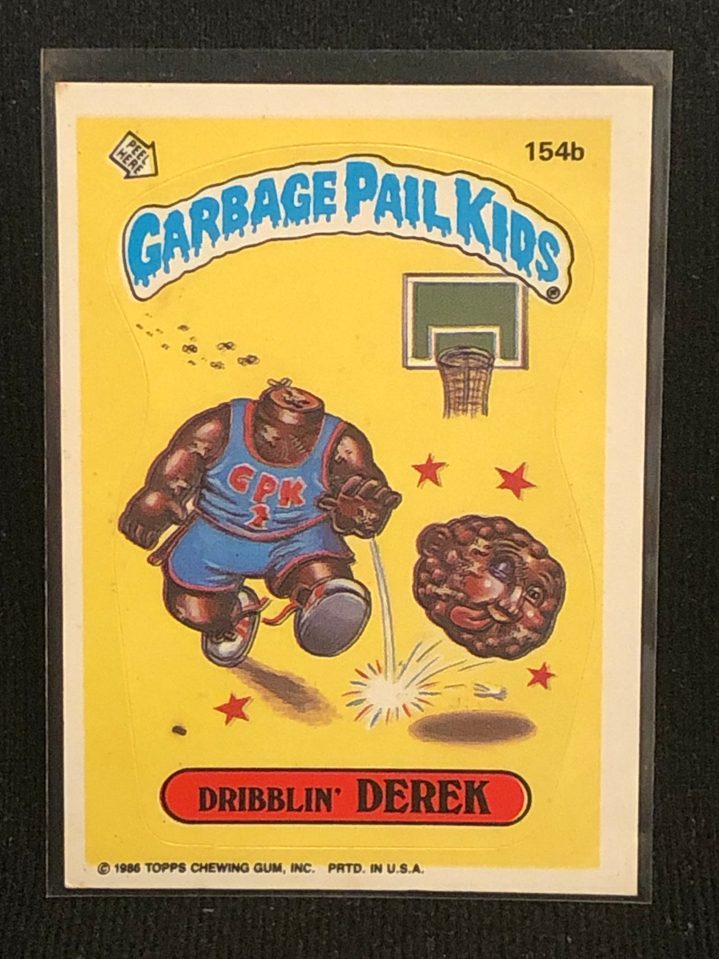 Garbage Pail Kids Original Series 4 (os4) 154b Dribblin Derek