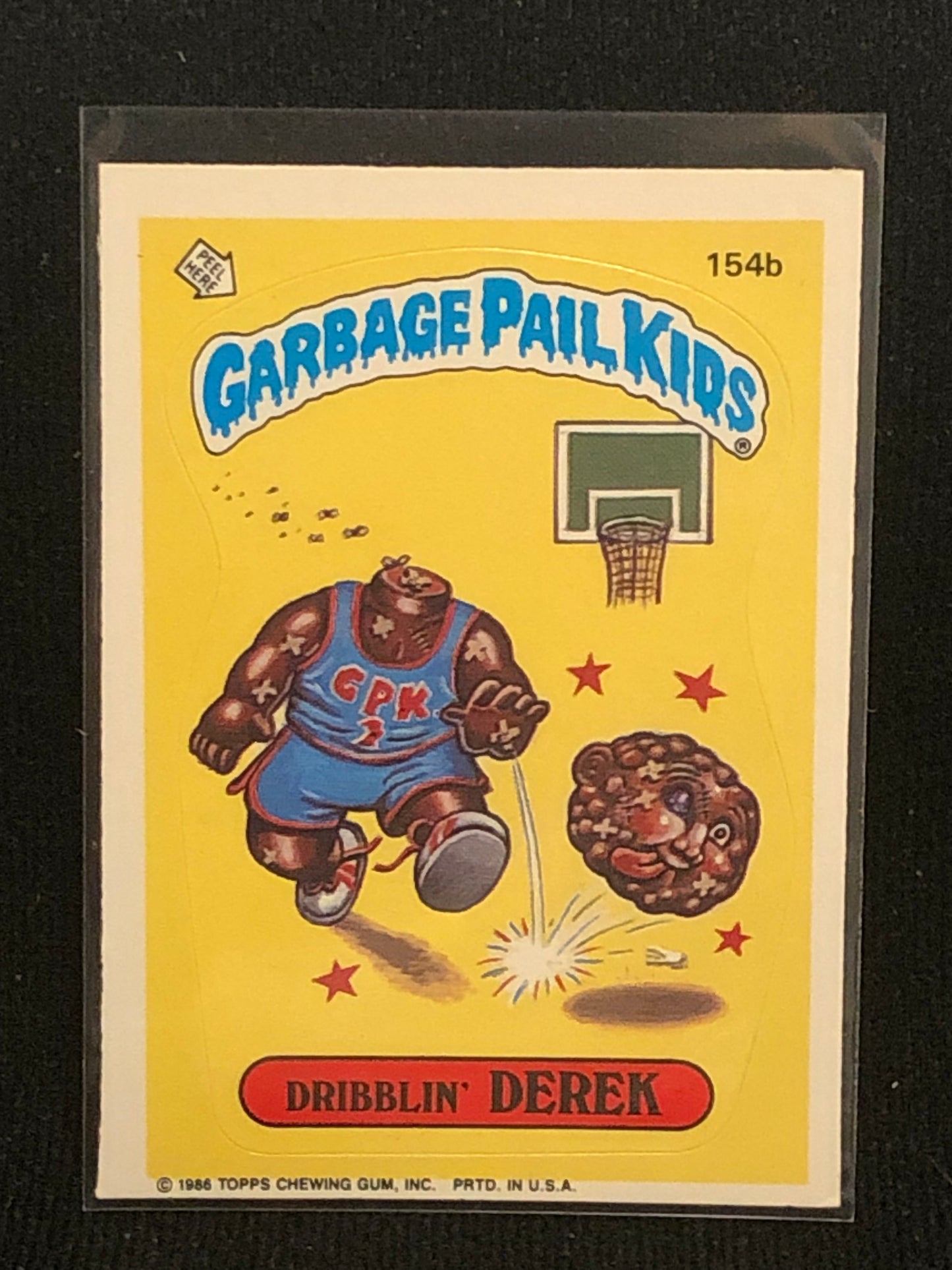 Garbage Pail Kids Original Series 4 (os4) 154b Dribblin Derek