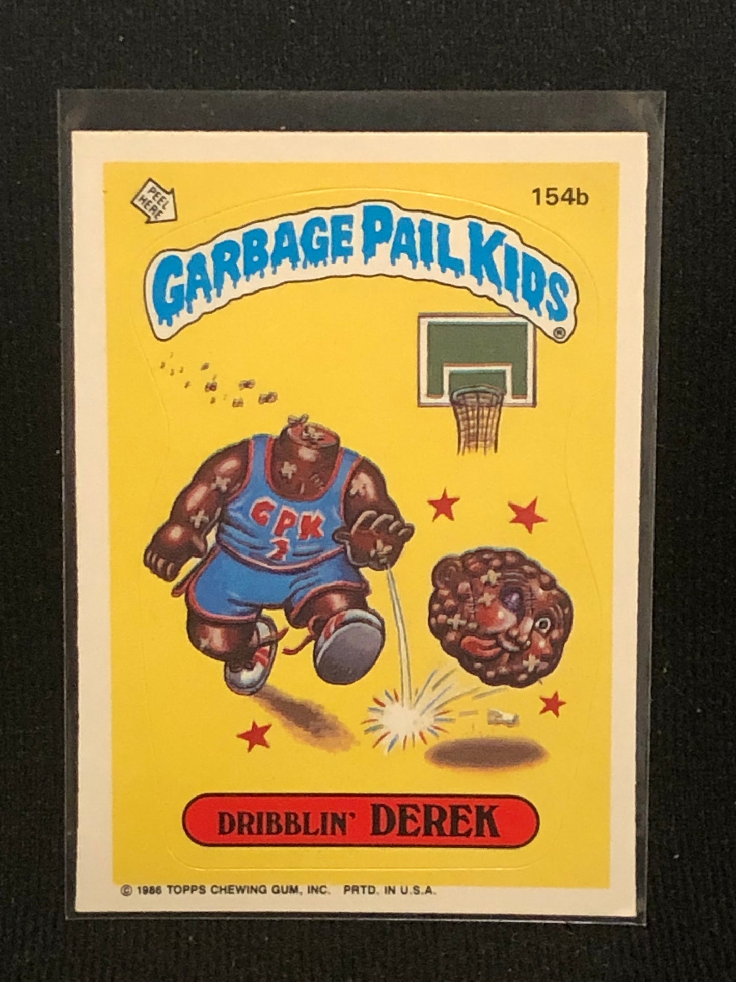 Garbage Pail Kids Original Series 4 (os4) 154b Dribblin Derek