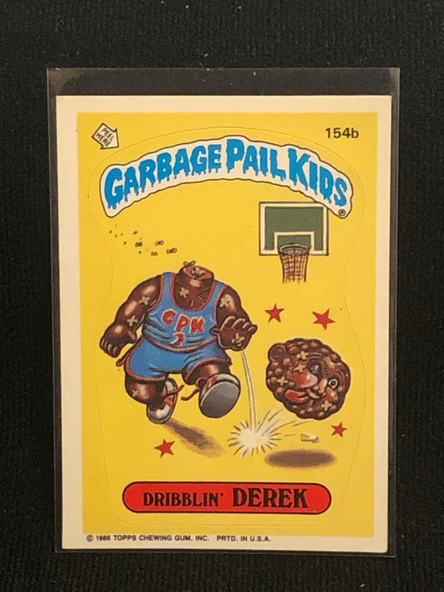 Garbage Pail Kids Original Series 4 (os4) 154b Dribblin Derek