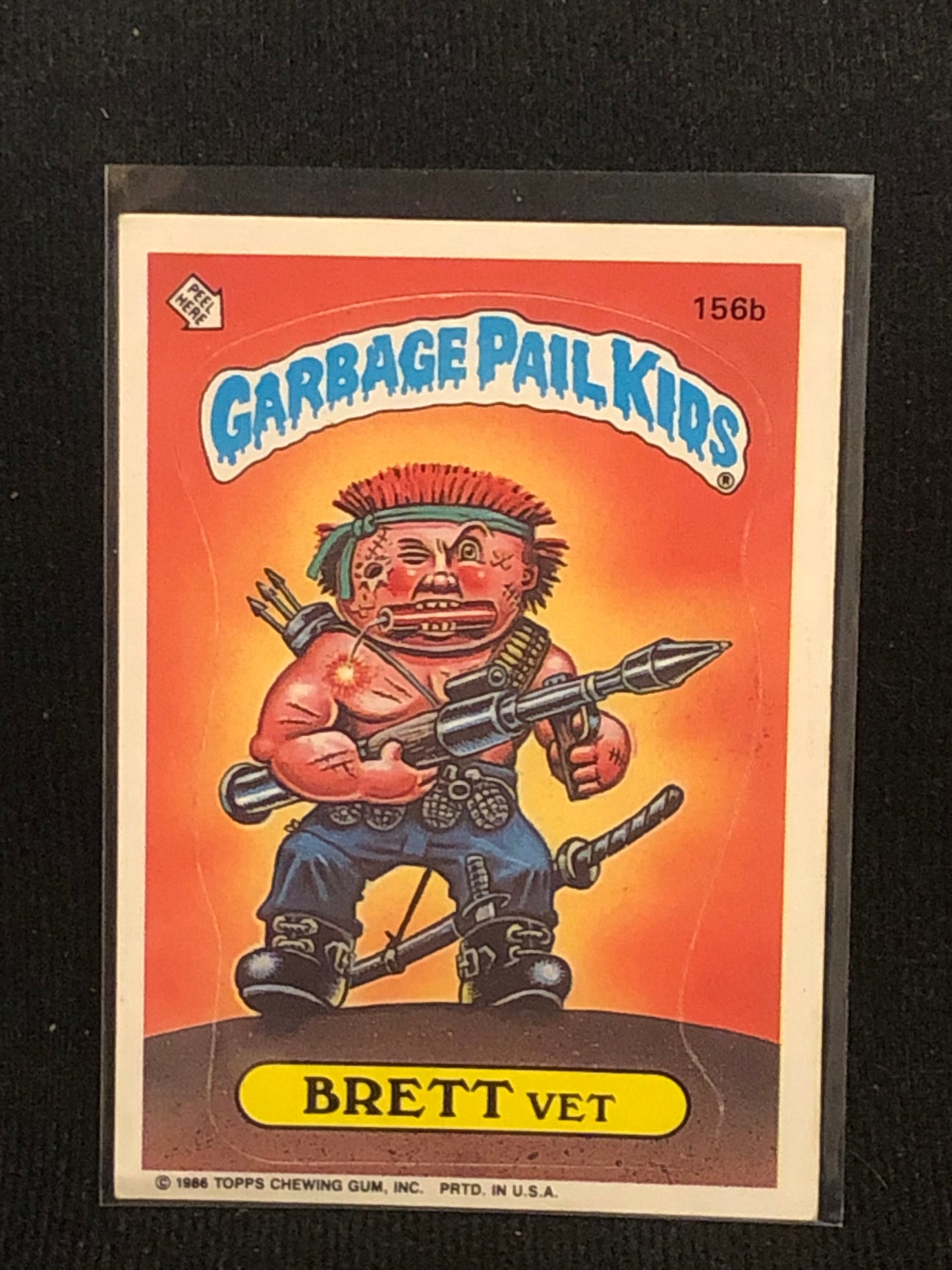 Garbage Pail Kids Original Series 4 (os4) 156b Brett Vet