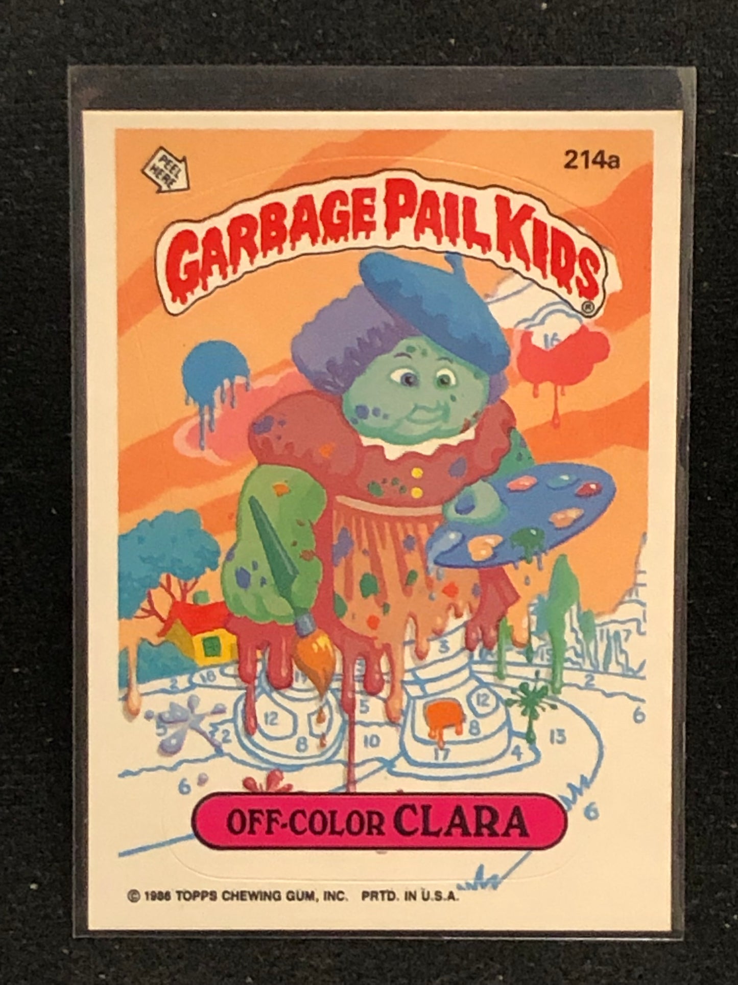 Garbage Pail Kids Original Series 6 (os6) 214a Off Color Clara