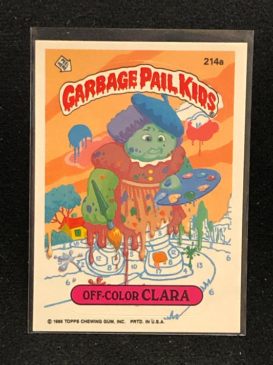 Garbage Pail Kids Original Series 6 (os6) 214a Off Color Clara