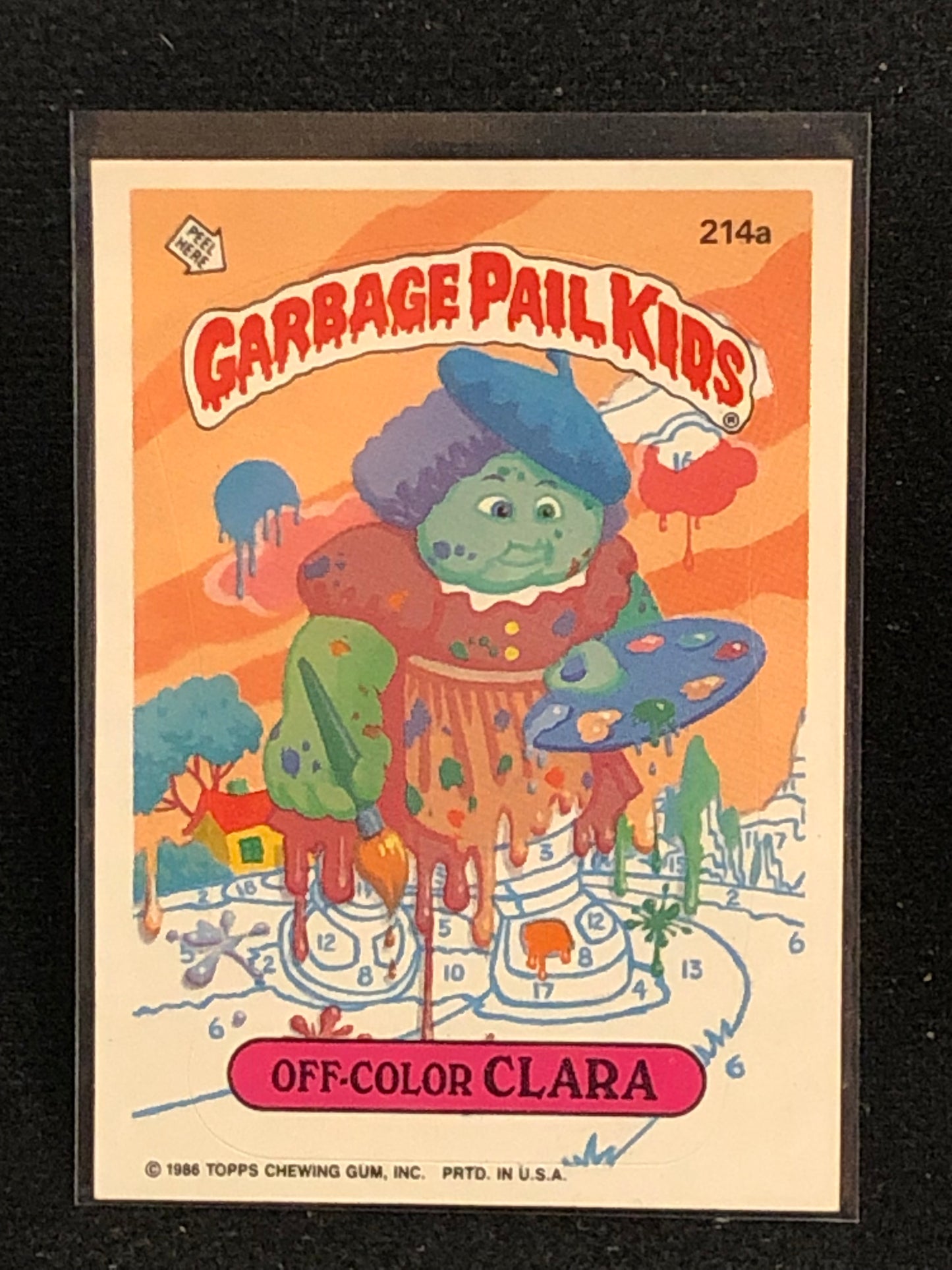 Garbage Pail Kids Original Series 6 (os6) 214a Off Color Clara