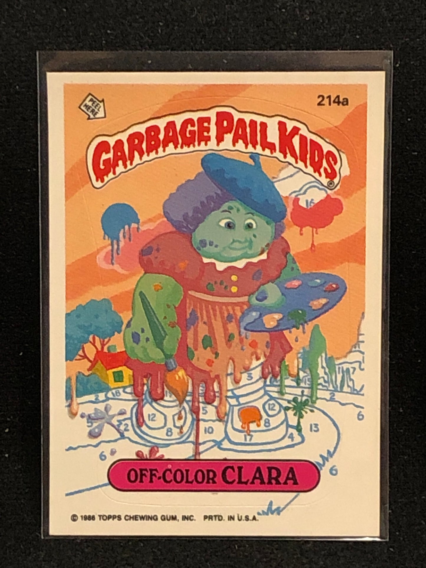 Garbage Pail Kids Original Series 6 (os6) 214a Off Color Clara