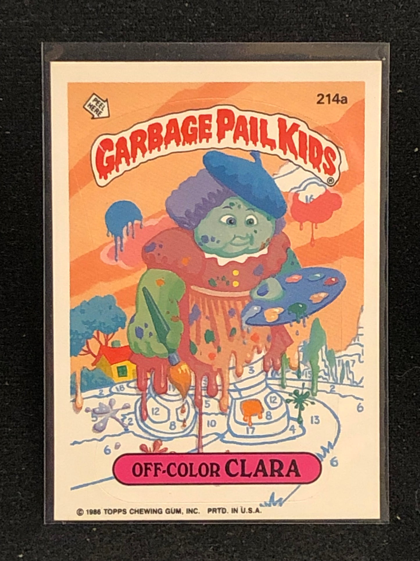 Garbage Pail Kids Original Series 6 (os6) 214a Off Color Clara