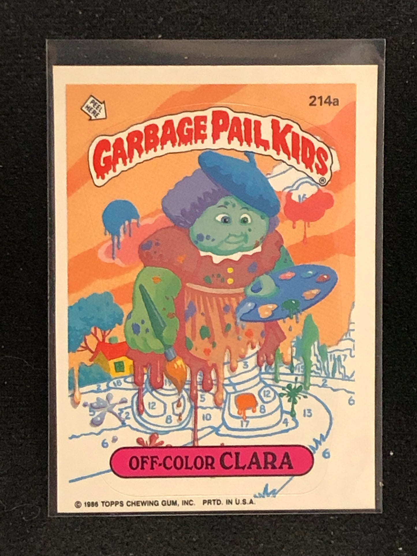 Garbage Pail Kids Original Series 6 (os6) 214a Off Color Clara