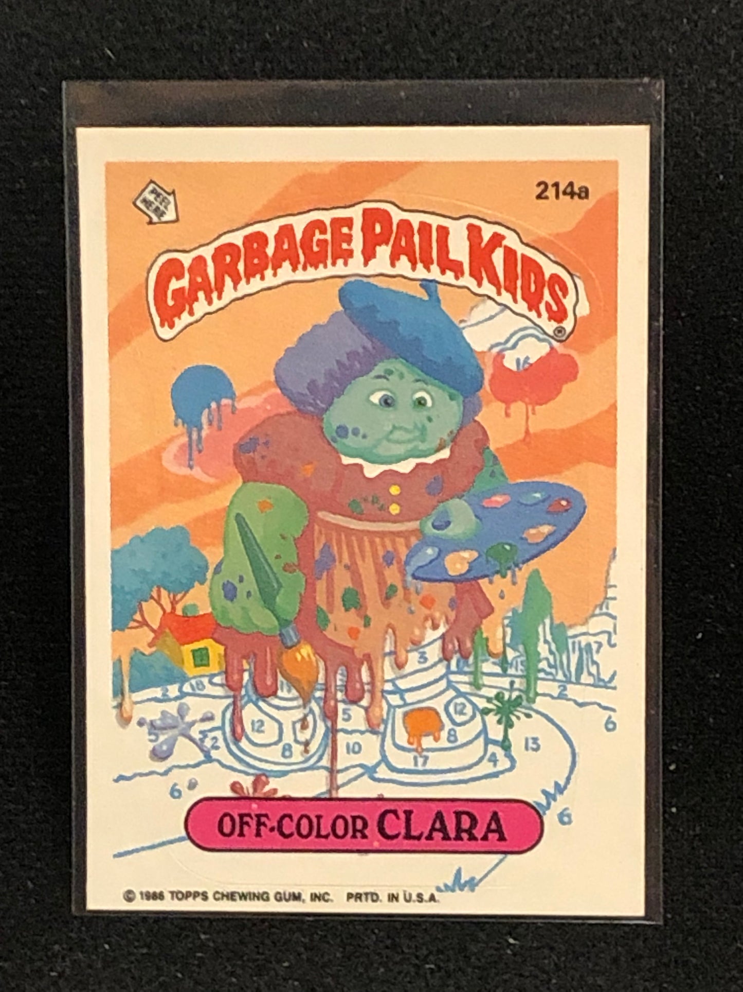 Garbage Pail Kids Original Series 6 (os6) 214a Off Color Clara