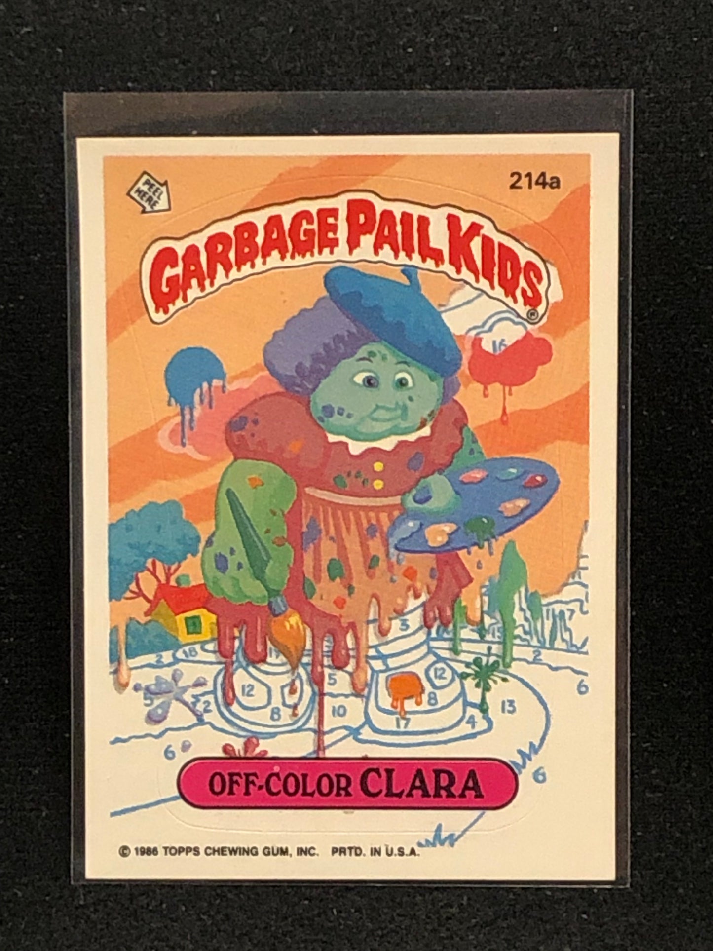 Garbage Pail Kids Original Series 6 (os6) 214a Off Color Clara