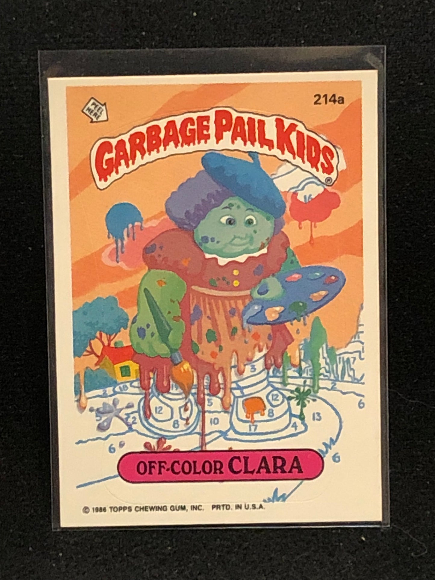 Garbage Pail Kids Original Series 6 (os6) 214a Off Color Clara