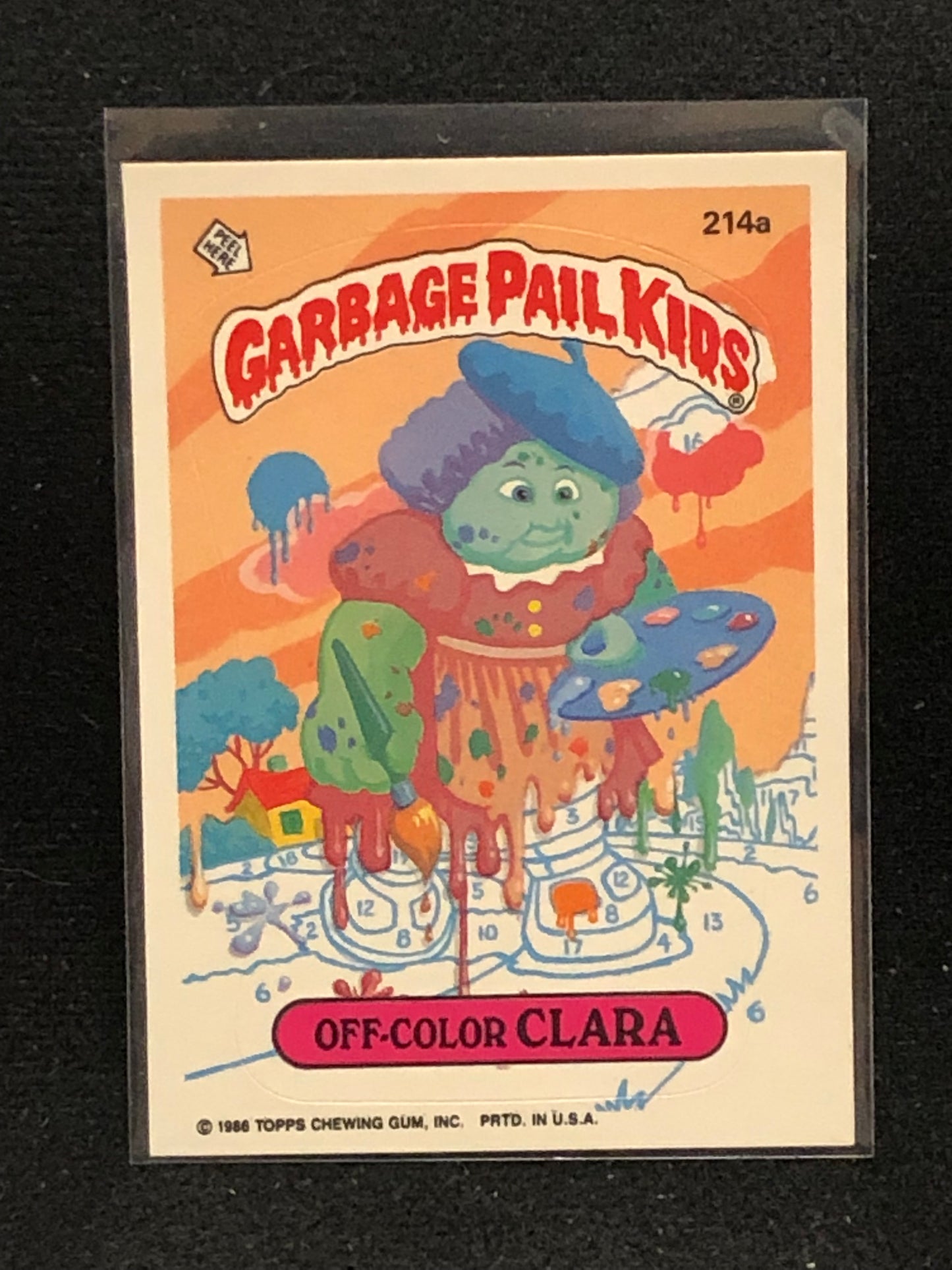 Garbage Pail Kids Original Series 6 (os6) 214a Off Color Clara