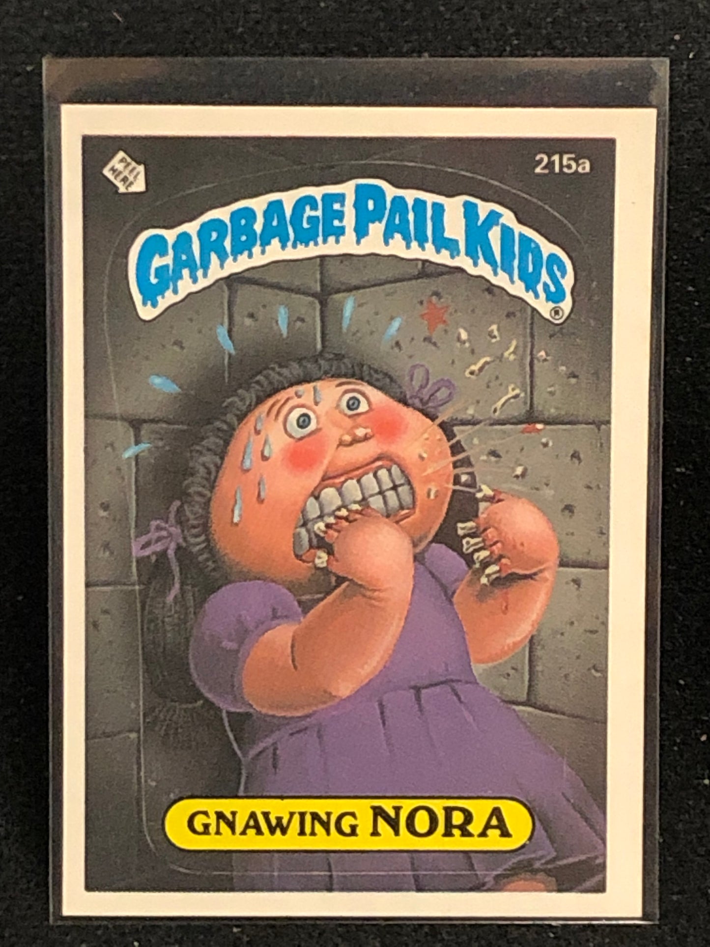 Garbage Pail Kids Original Series 6 (os6) 215a Gnawing Nora