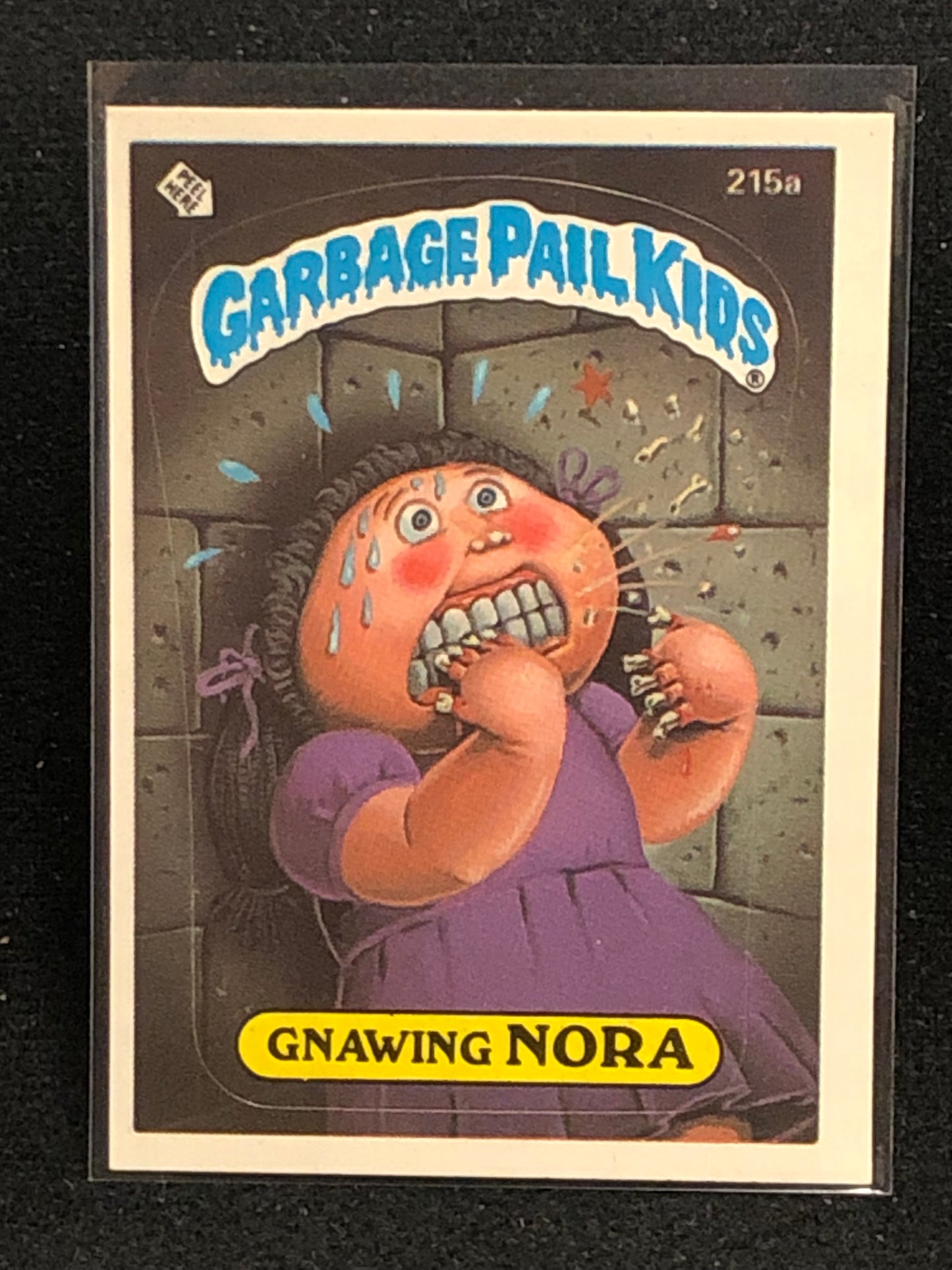 Garbage Pail Kids Original Series 6 (os6) 215a Gnawing Nora