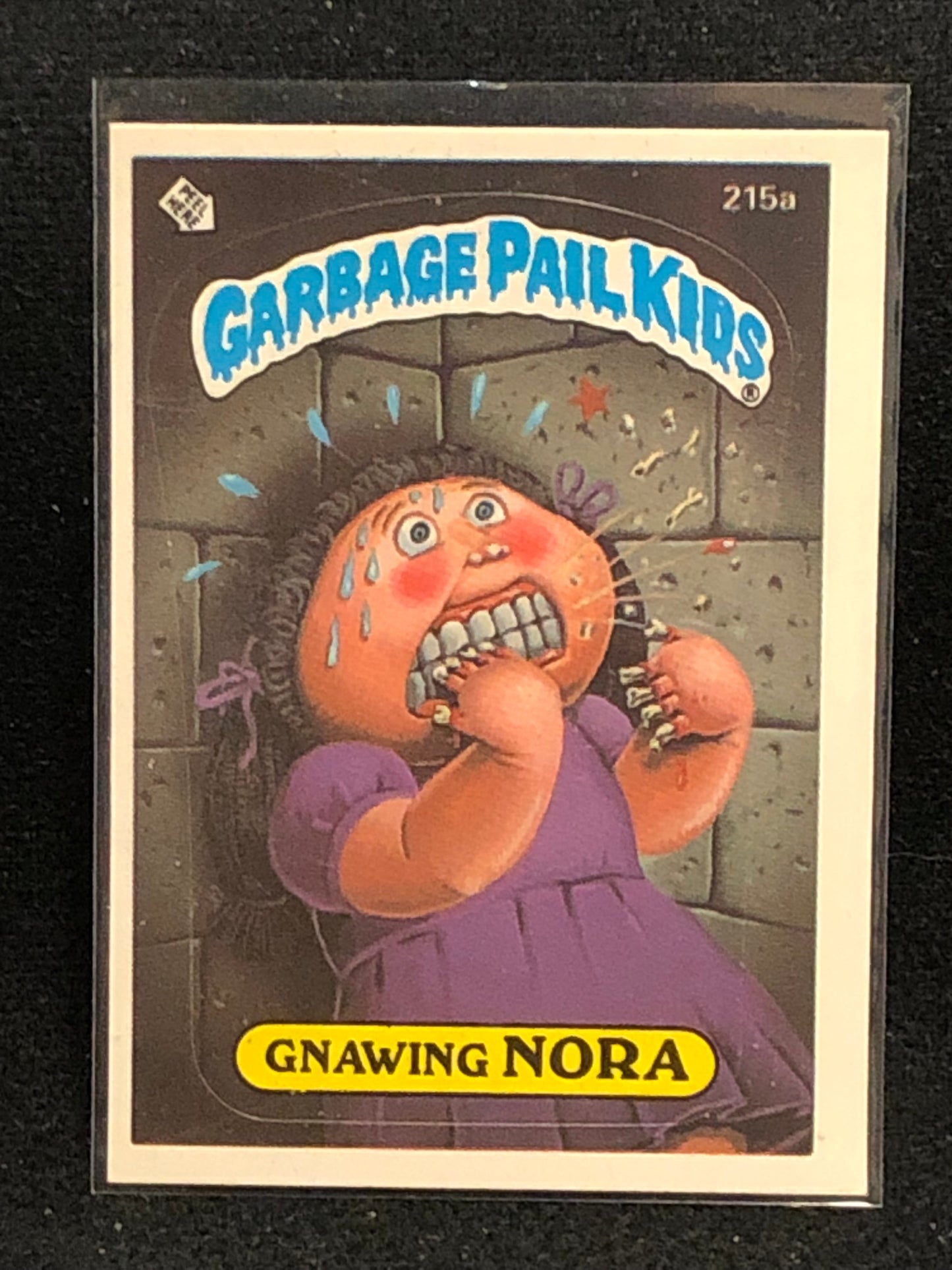 Garbage Pail Kids Original Series 6 (os6) 215a Gnawing Nora