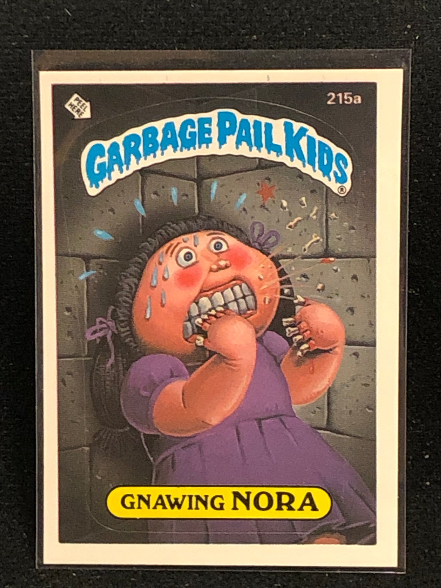 Garbage Pail Kids Original Series 6 (os6) 215a Gnawing Nora