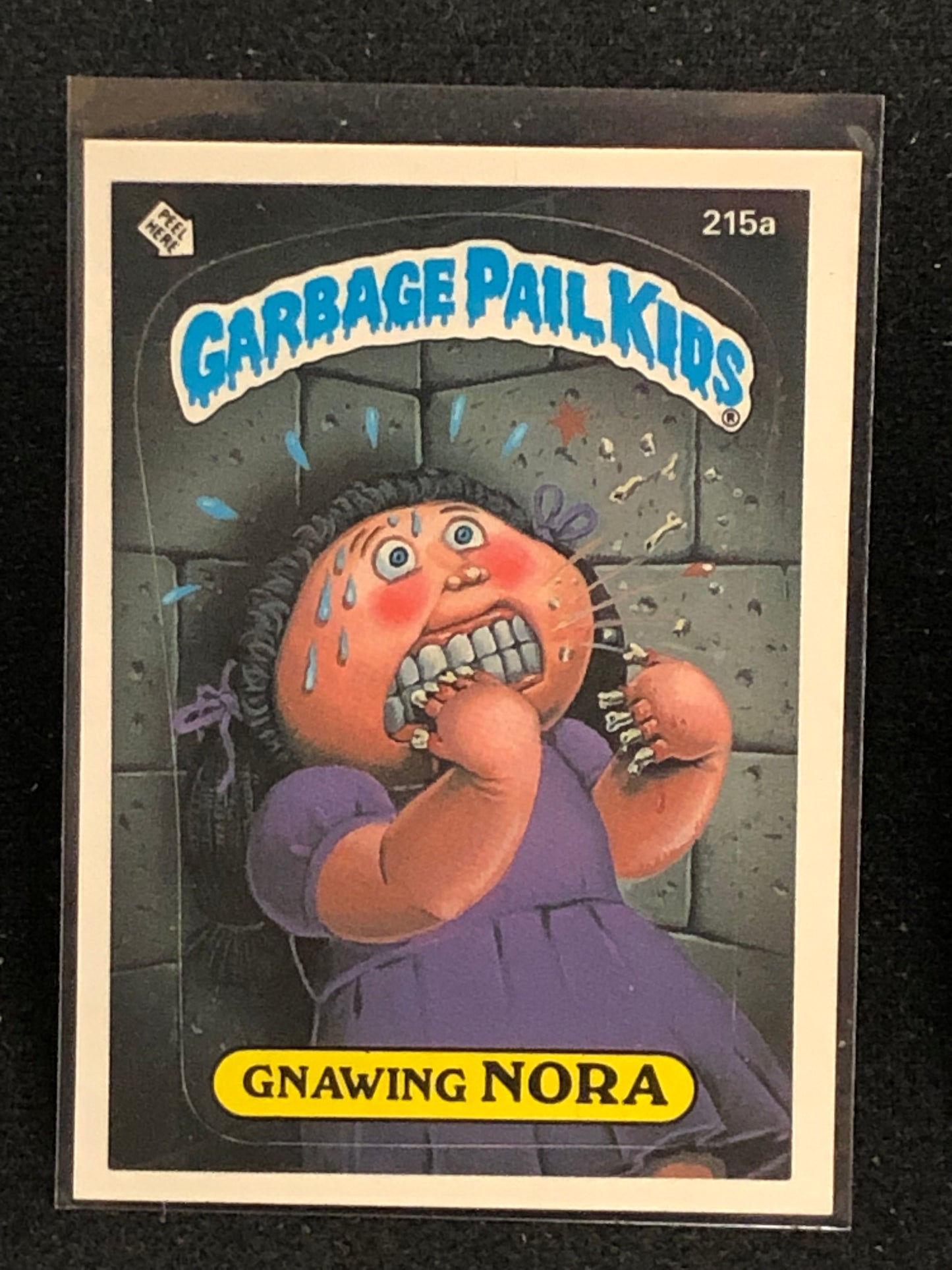 Garbage Pail Kids Original Series 6 (os6) 215a Gnawing Nora