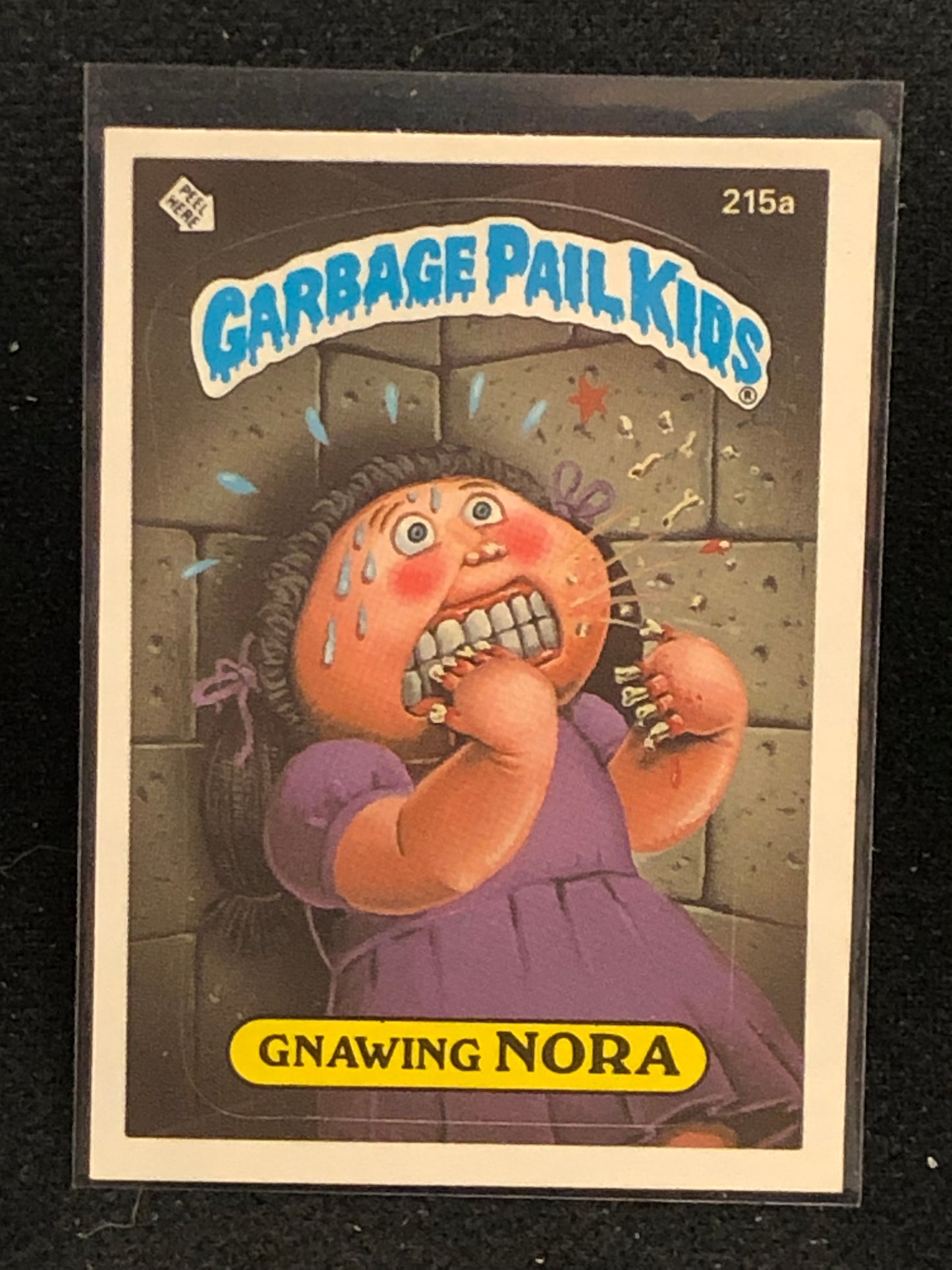 Garbage Pail Kids Original Series 6 (os6) 215a Gnawing Nora