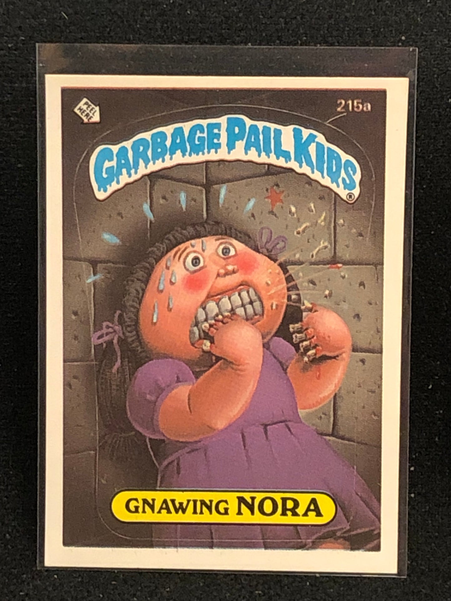 Garbage Pail Kids Original Series 6 (os6) 215a Gnawing Nora