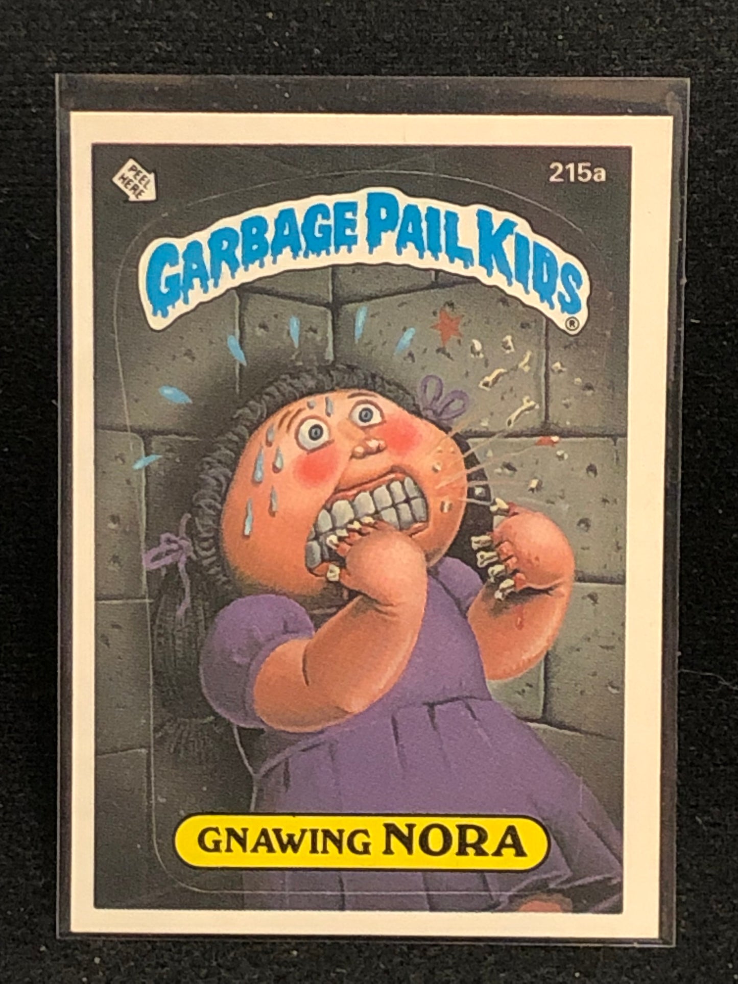 Garbage Pail Kids Original Series 6 (os6) 215a Gnawing Nora