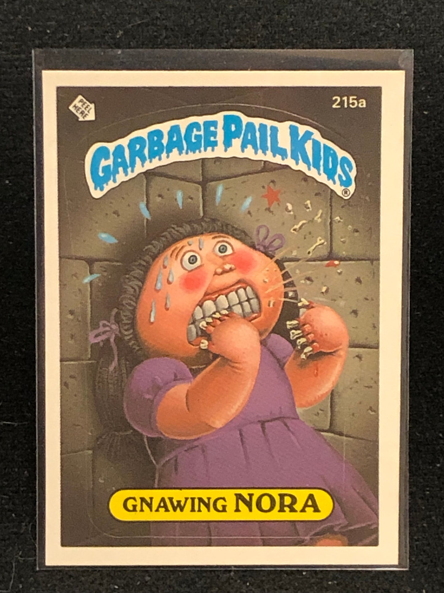 Garbage Pail Kids Original Series 6 (os6) 215a Gnawing Nora