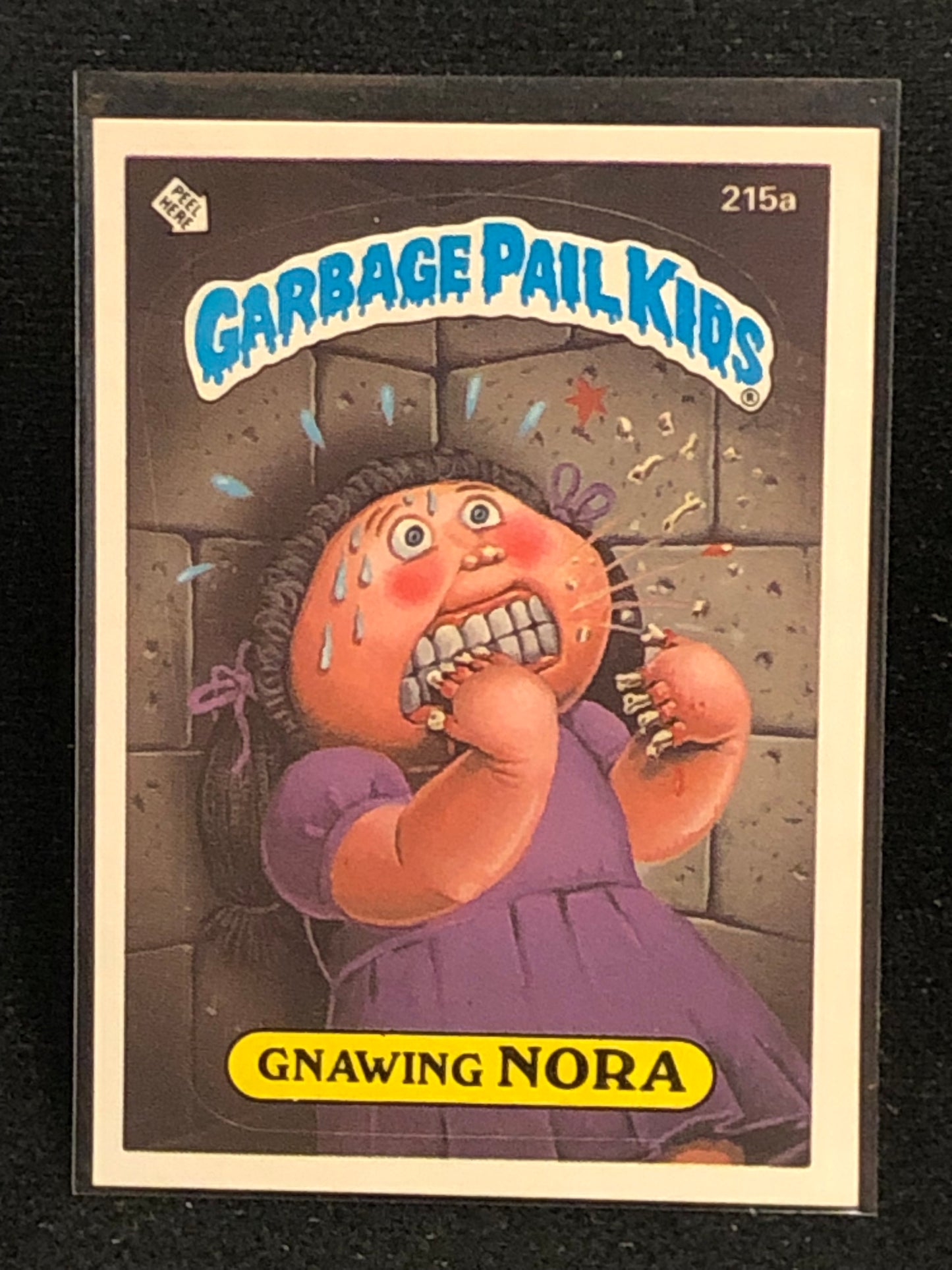 Garbage Pail Kids Original Series 6 (os6) 215a Gnawing Nora