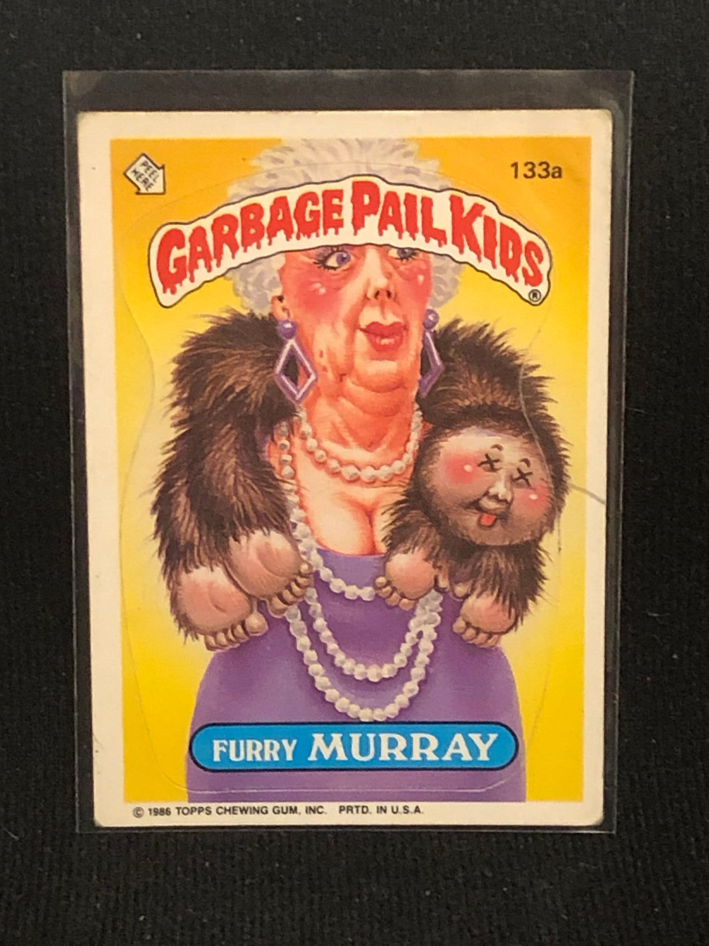 Garbage Pail Kids Original Series 4 (os4) 133a Furry Murray