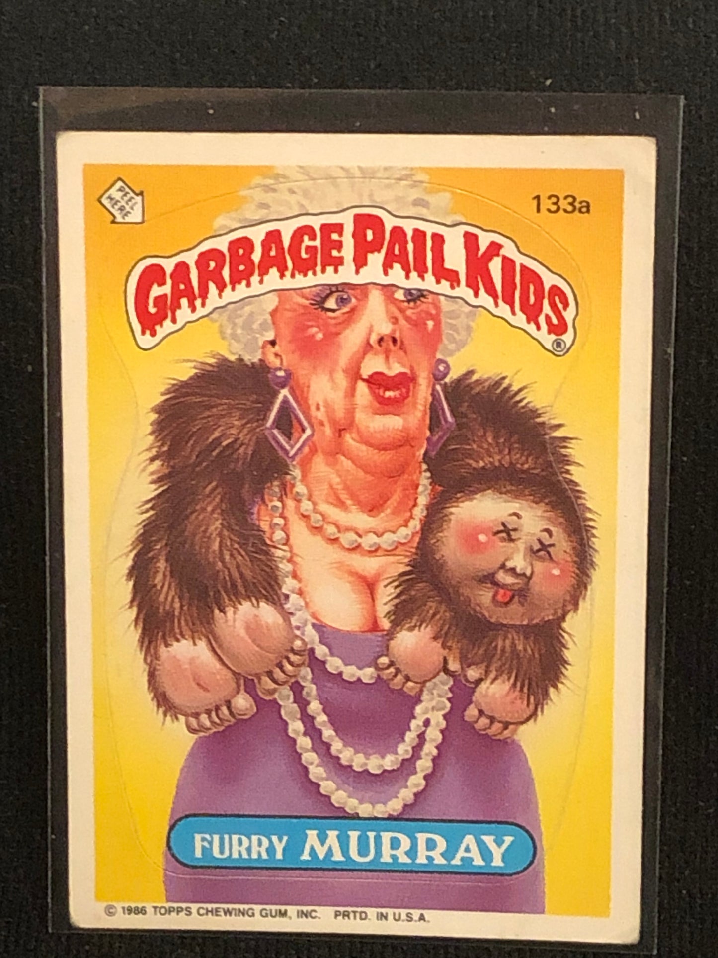 Garbage Pail Kids Original Series 4 (os4) 133a Furry Murray