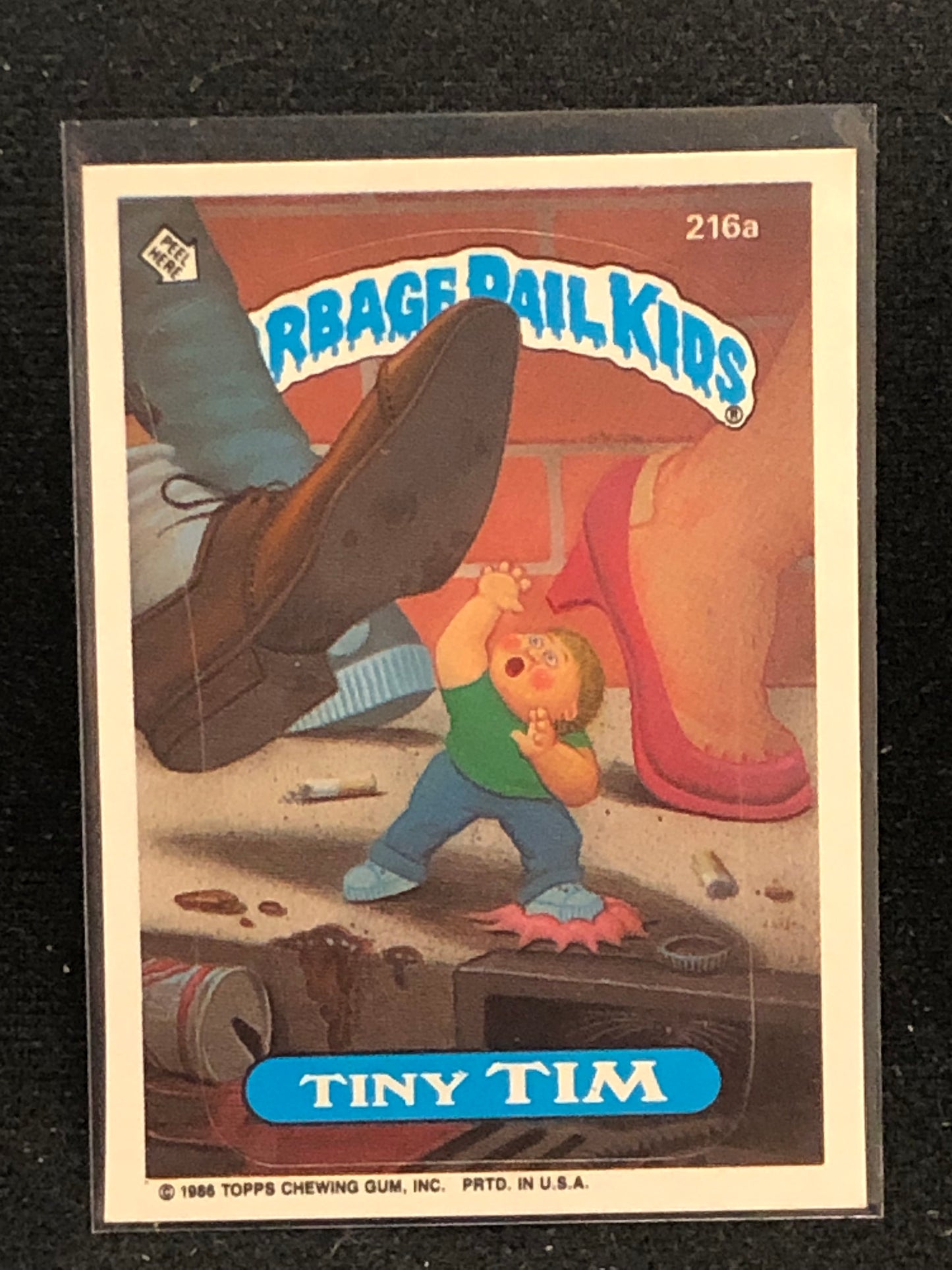 Garbage Pail Kids Original Series 6 (os6) 216a Tiny Tim