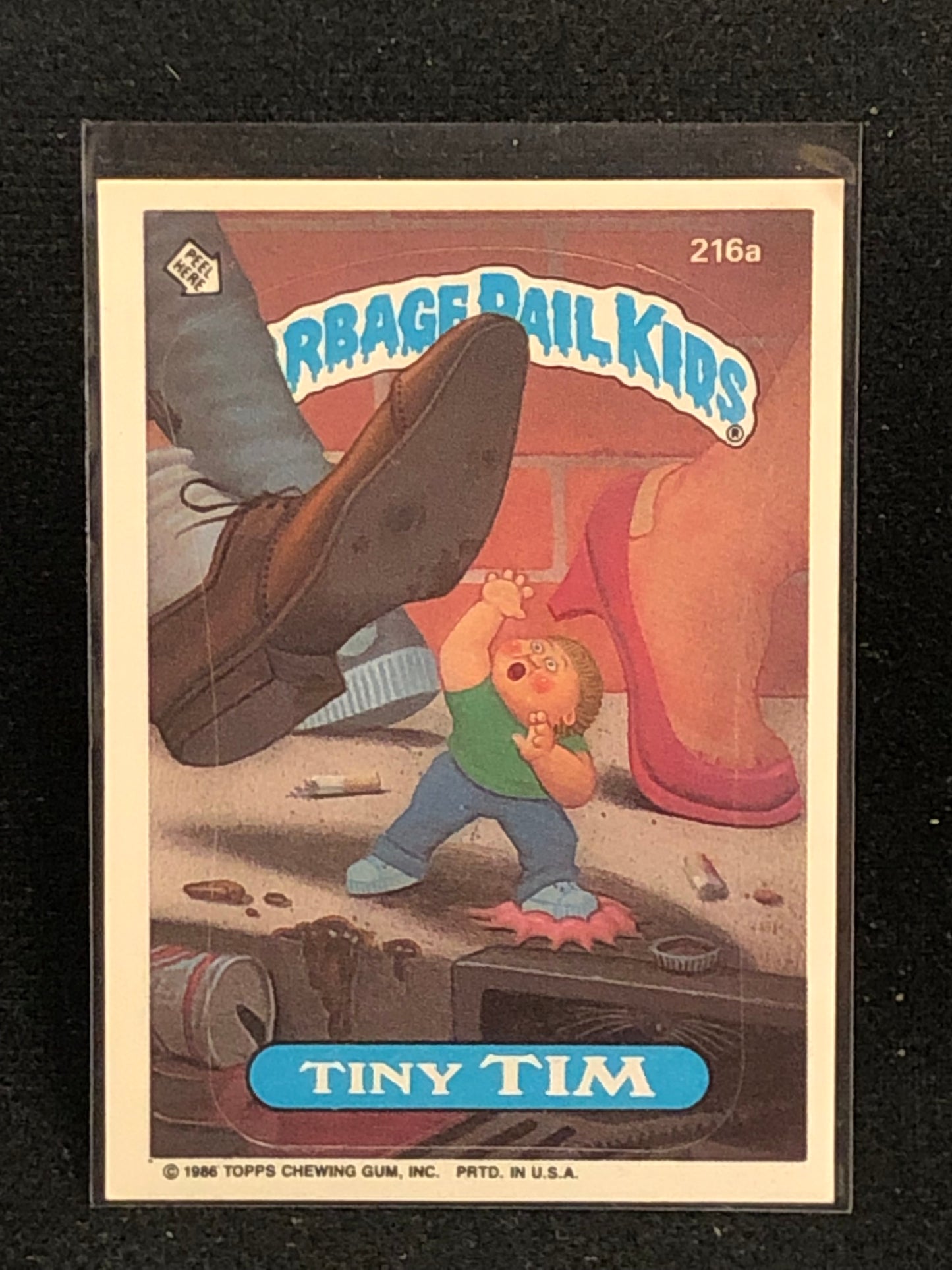 Garbage Pail Kids Original Series 6 (os6) 216a Tiny Tim