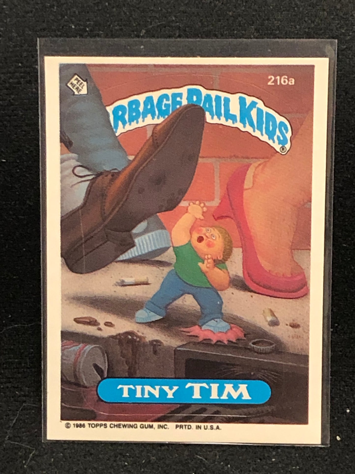 Garbage Pail Kids Original Series 6 (os6) 216a Tiny Tim