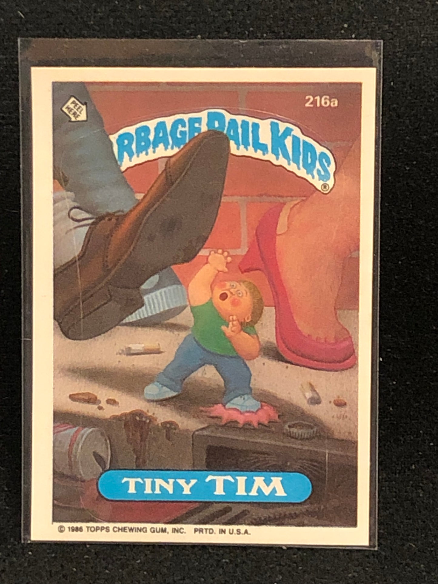 Garbage Pail Kids Original Series 6 (os6) 216a Tiny Tim