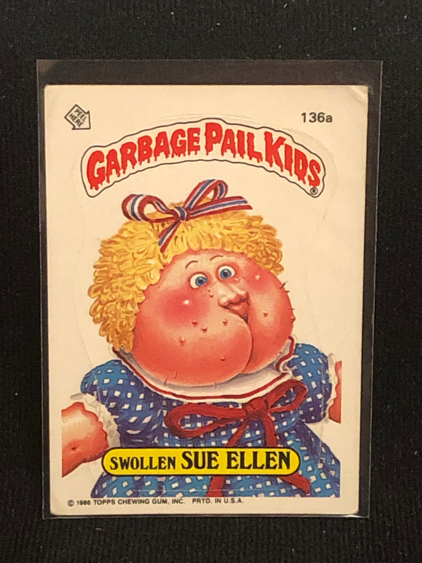 Garbage Pail Kids Original Series 4 (os4) 136a Swollen Sue Ellen