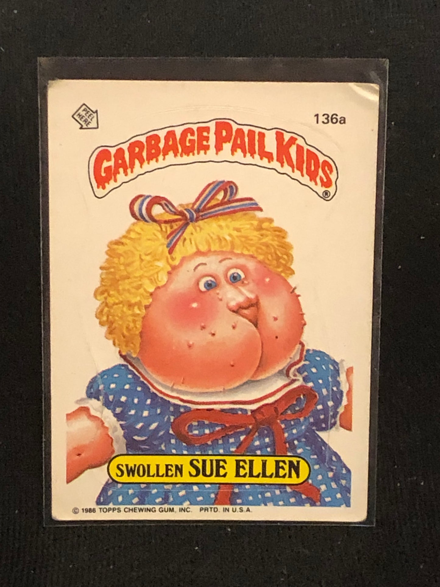 Garbage Pail Kids Original Series 4 (os4) 136a Swollen Sue Ellen