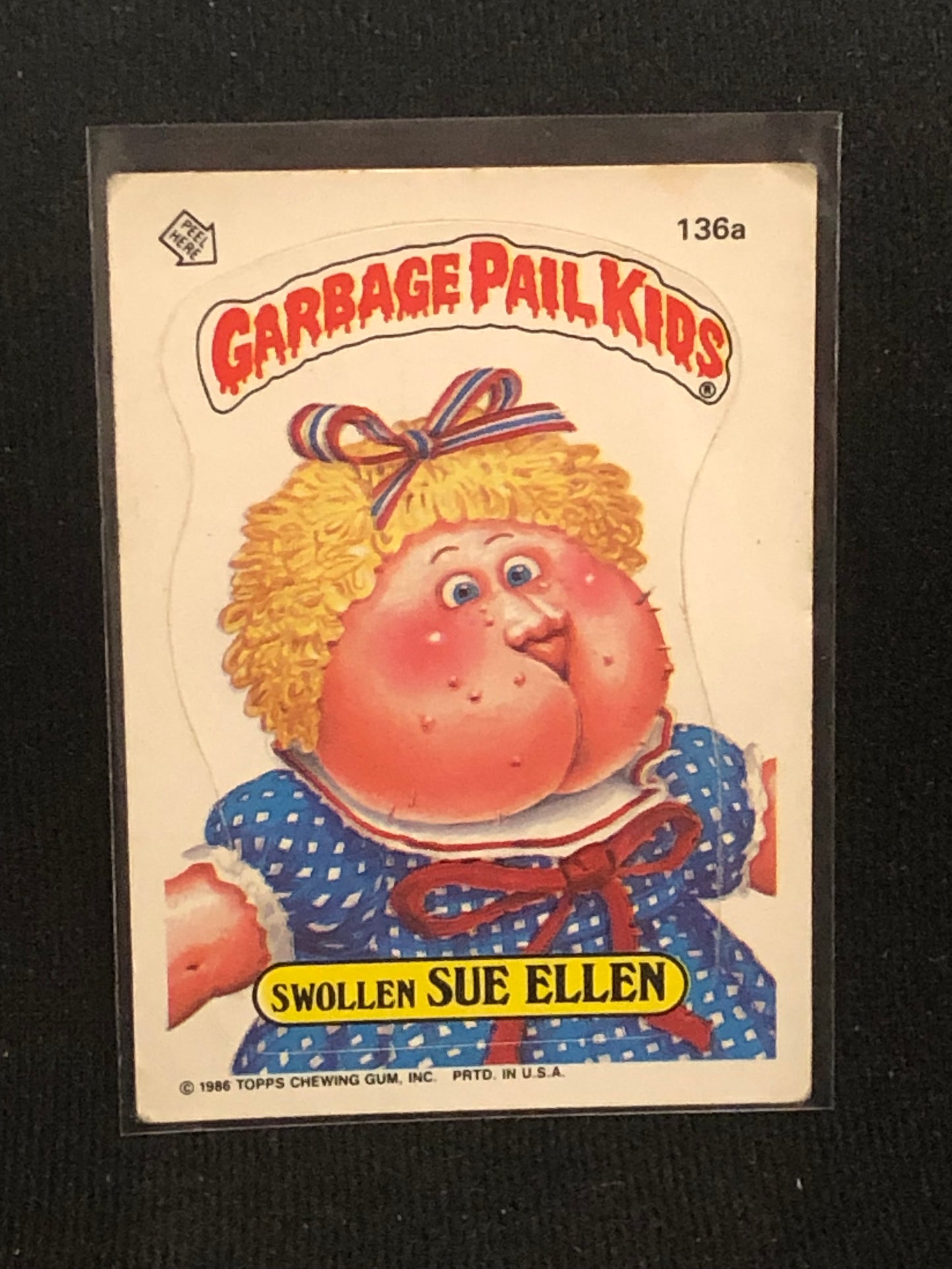 Garbage Pail Kids Original Series 4 (os4) 136a Swollen Sue Ellen