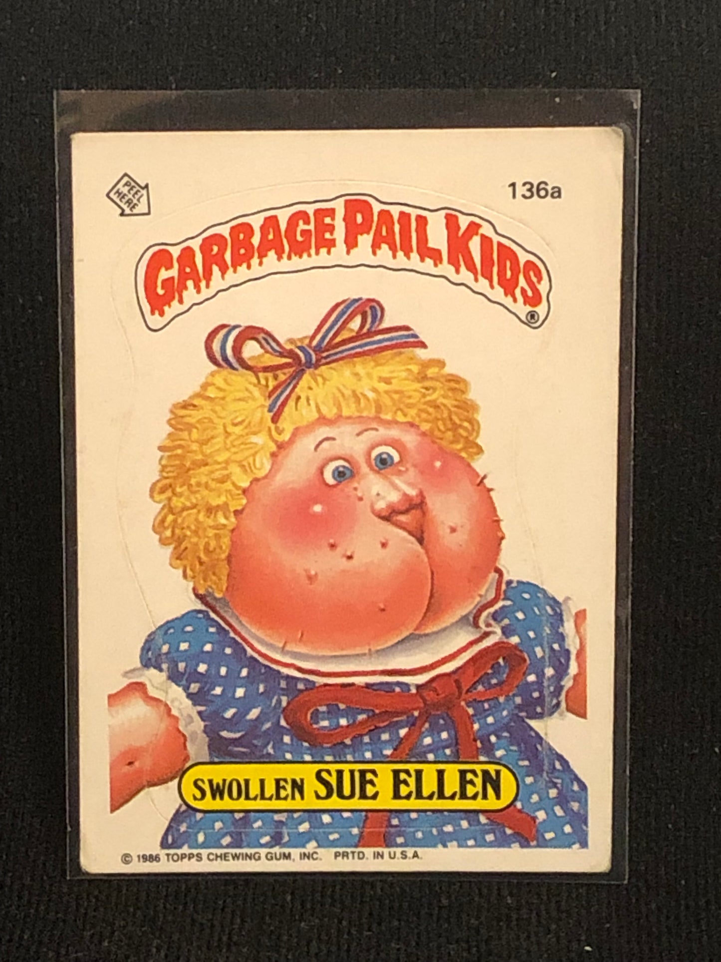 Garbage Pail Kids Original Series 4 (os4) 136a Swollen Sue Ellen