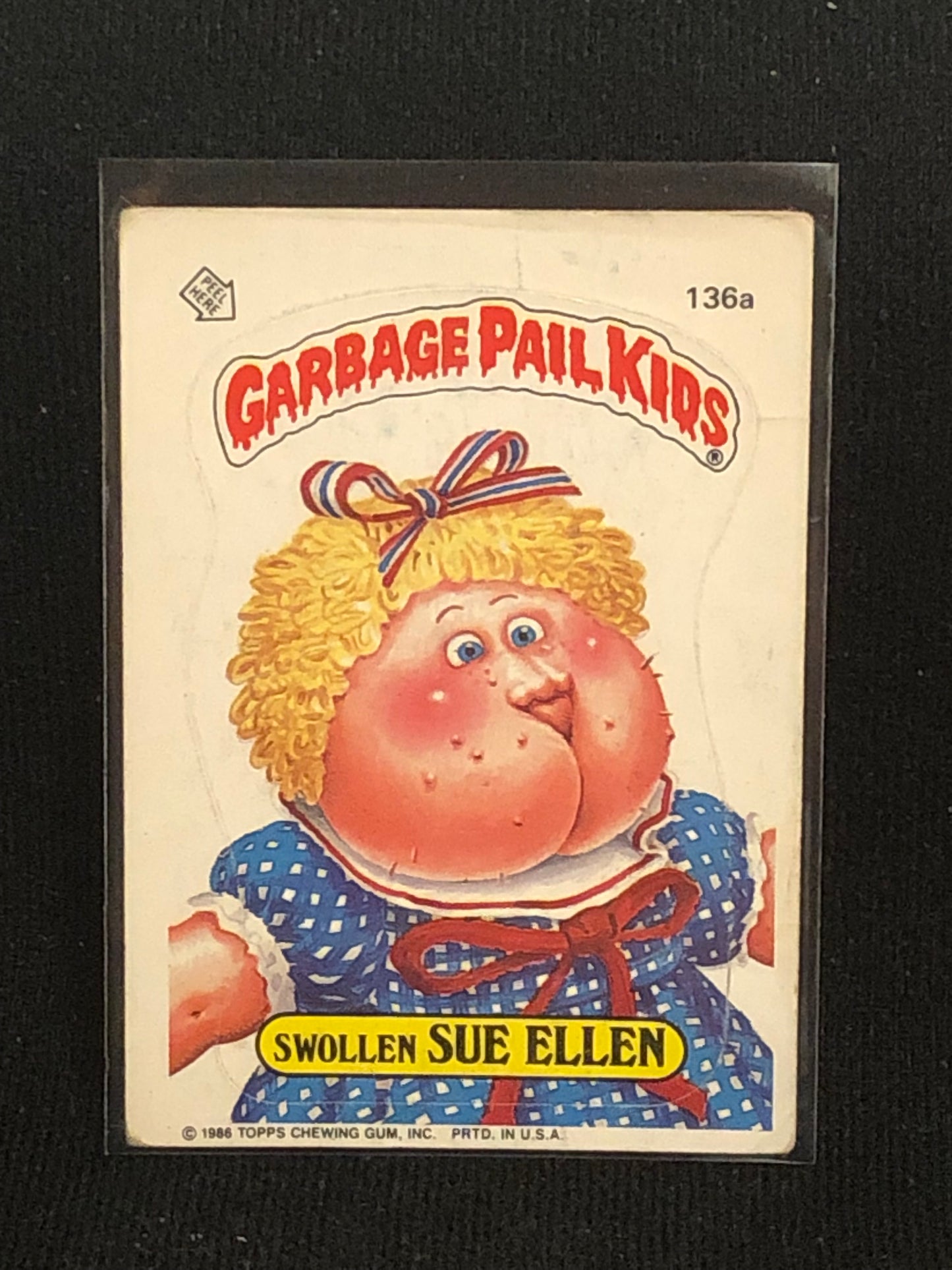 Garbage Pail Kids Original Series 4 (os4) 136a Swollen Sue Ellen