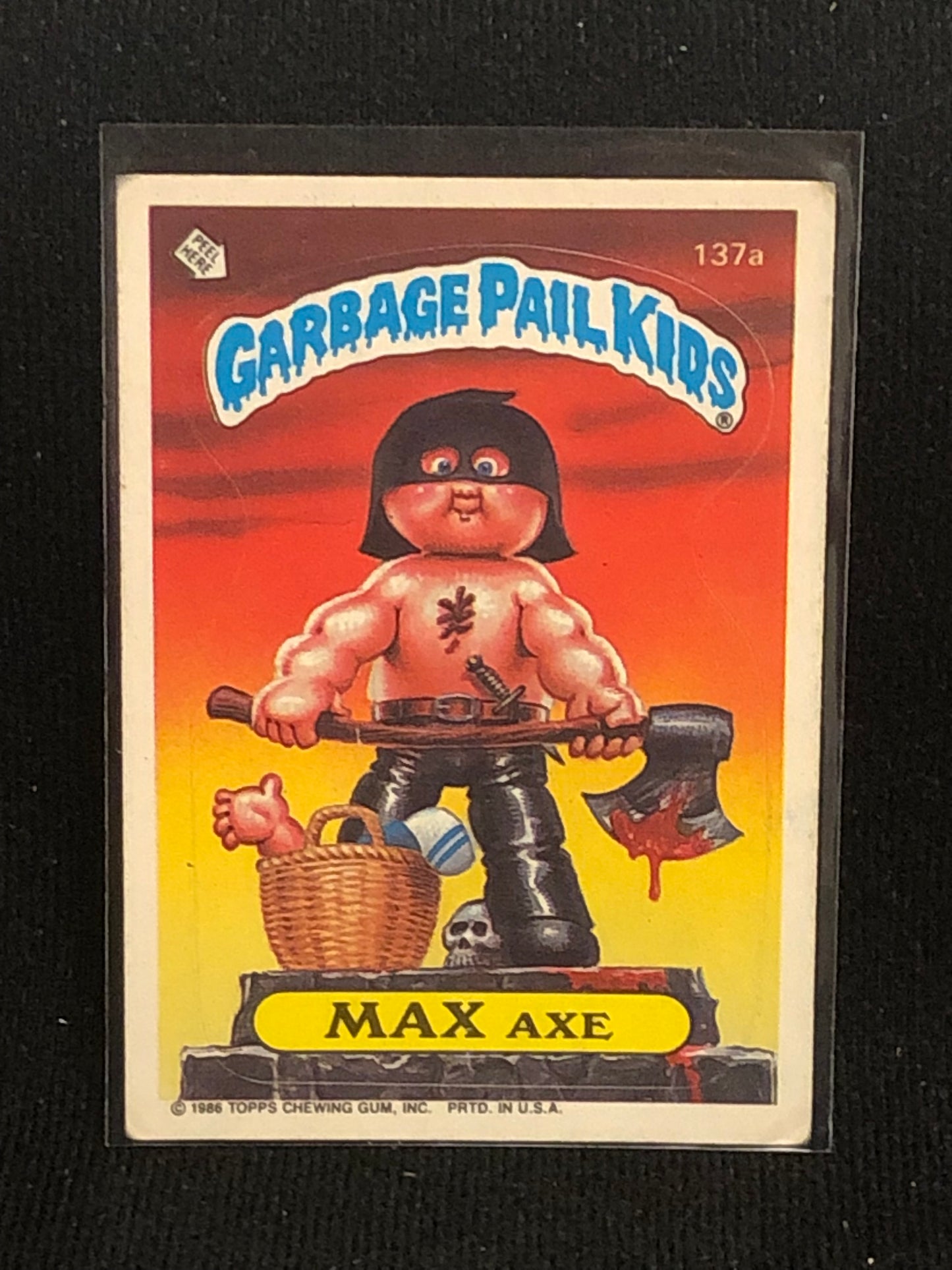 Garbage Pail Kids Original Series 4 (os4) 137a Max Axe