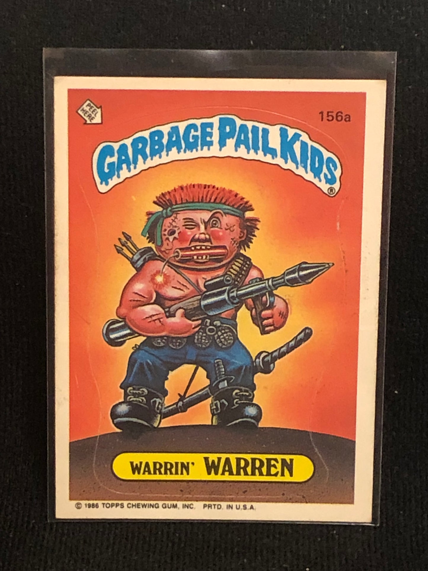 Garbage Pail Kids Original Series 4 (os4) 156a Warrin Warren