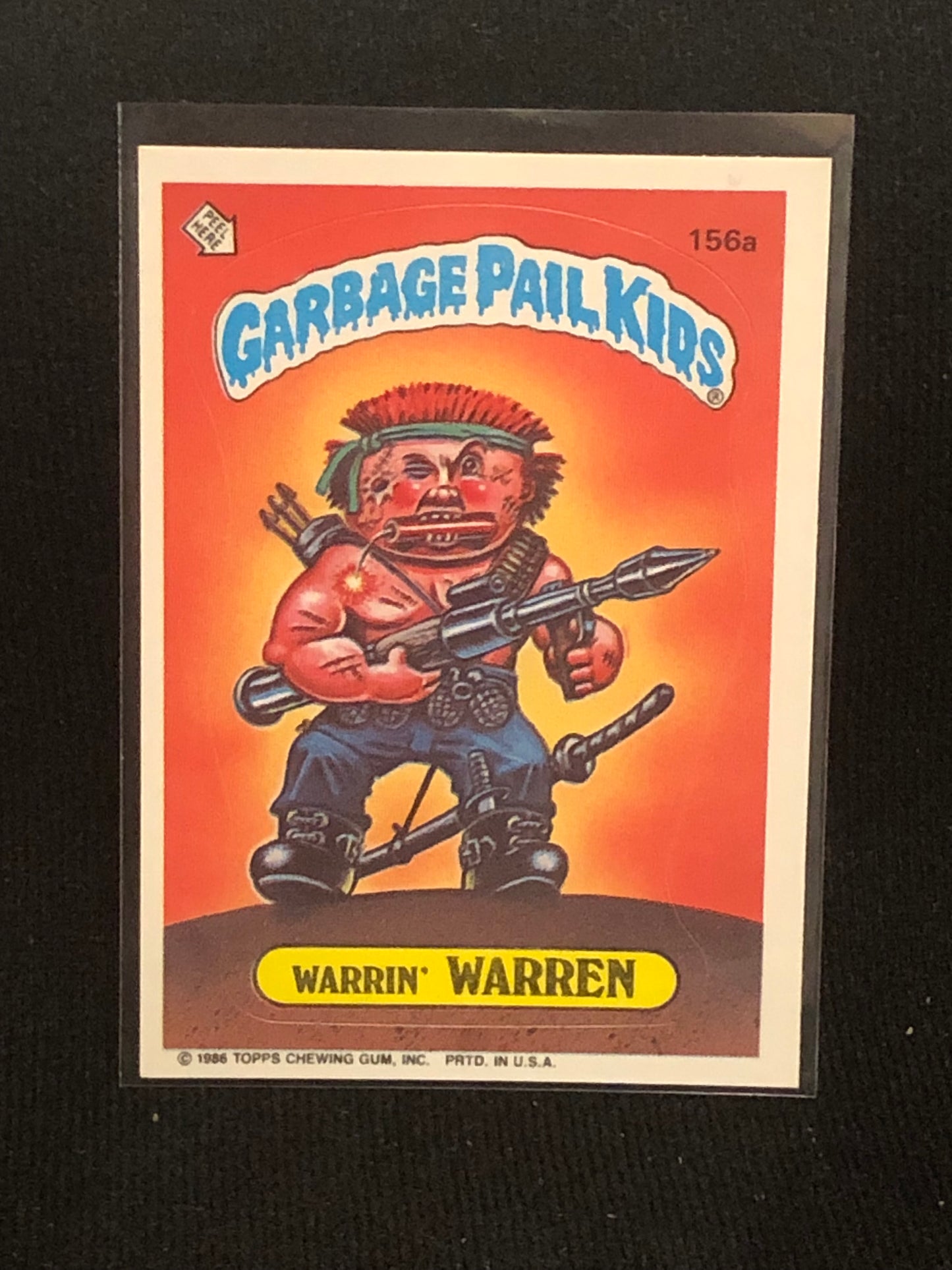 Garbage Pail Kids Original Series 4 (os4) 156a Warrin Warren