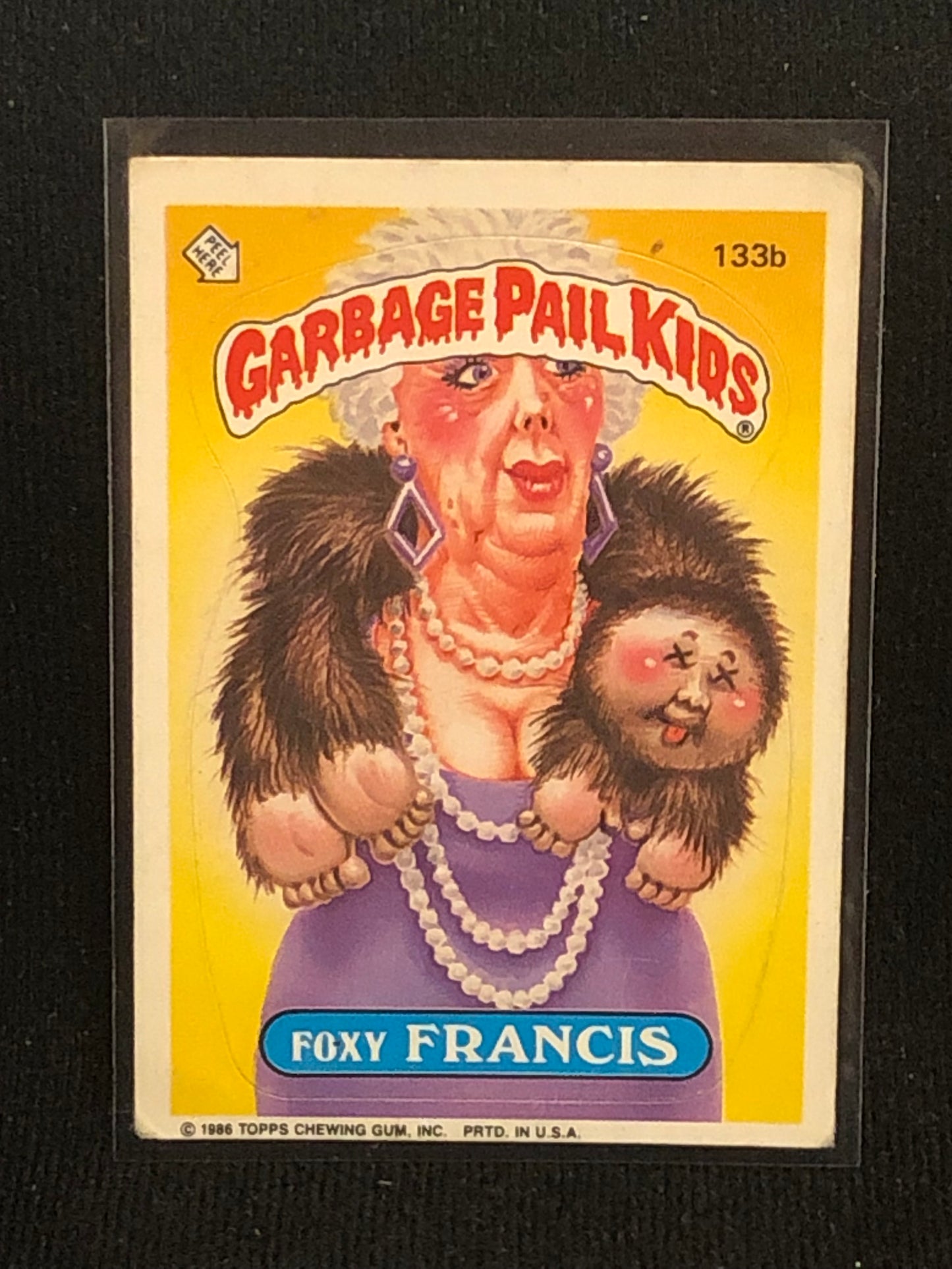 Garbage Pail Kids Original Series 4 (os4) 133b Foxy Francis