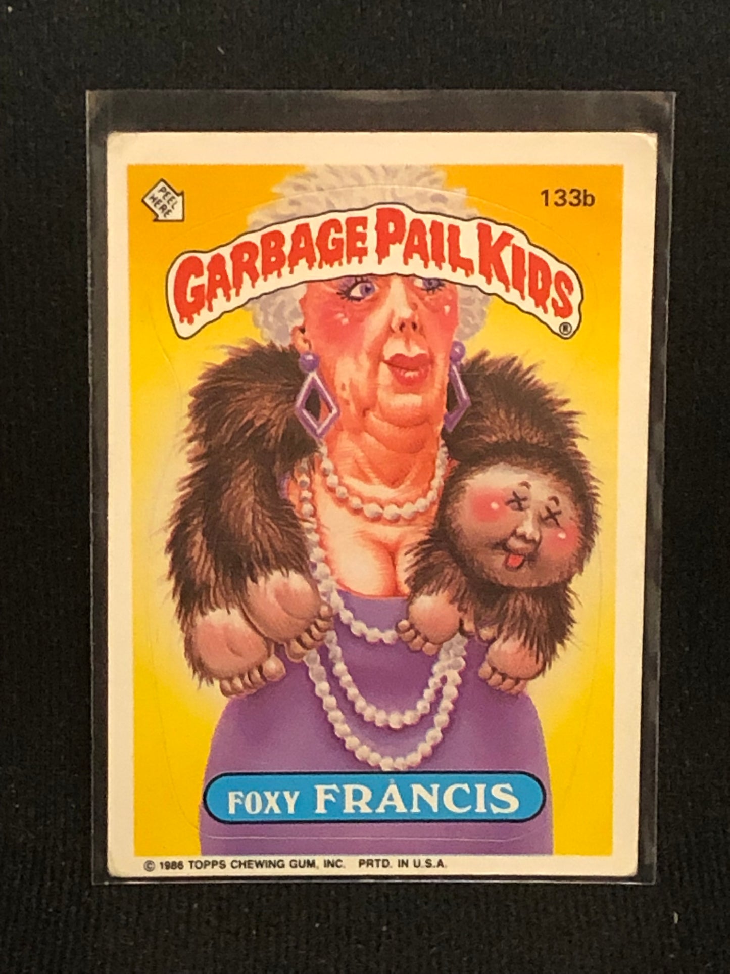 Garbage Pail Kids Original Series 4 (os4) 133b Foxy Francis