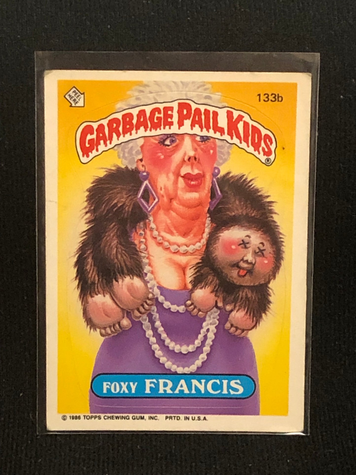 Garbage Pail Kids Original Series 4 (os4) 133b Foxy Francis