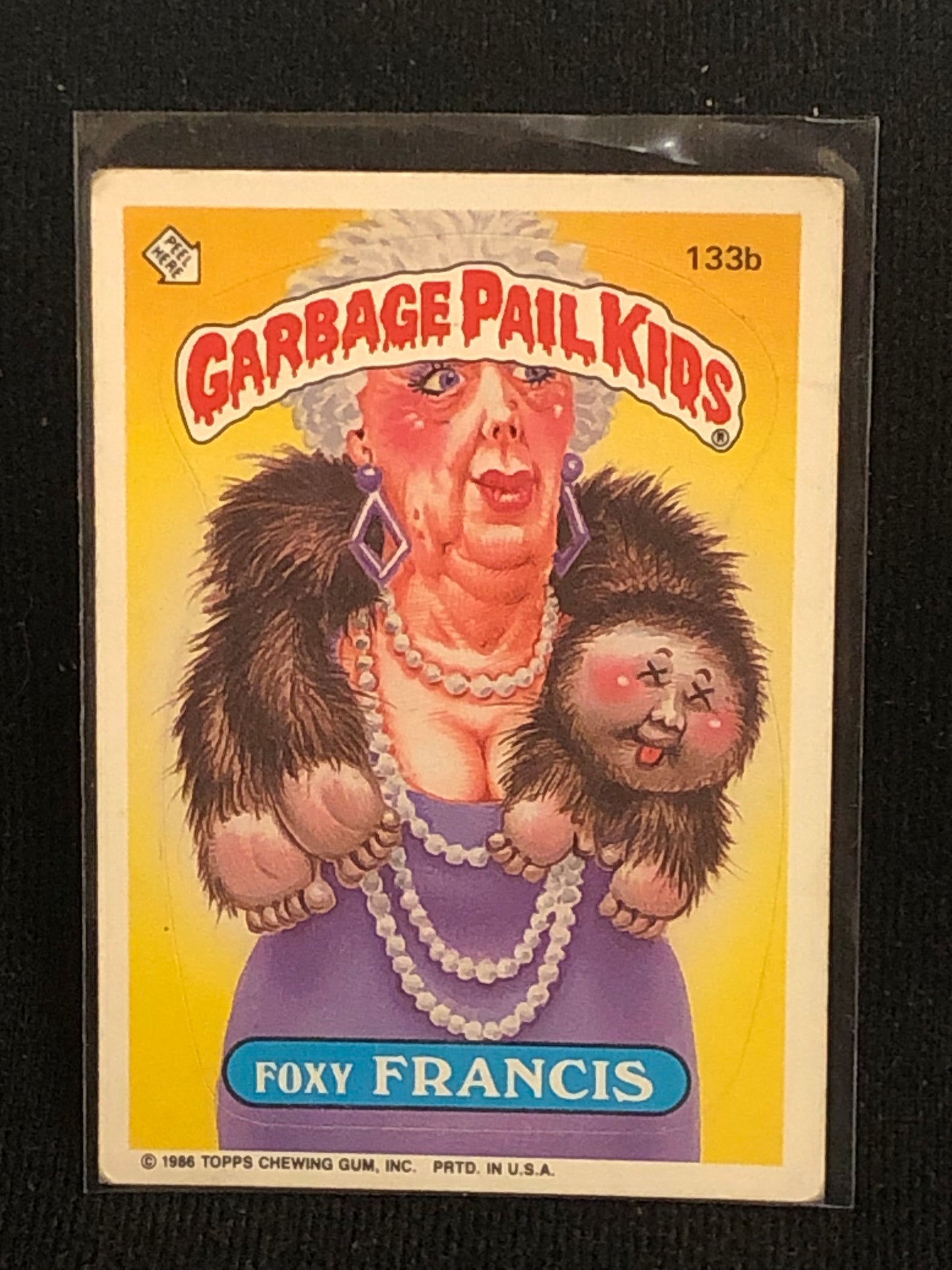 Garbage Pail Kids Original Series 4 (os4) 133b Foxy Francis