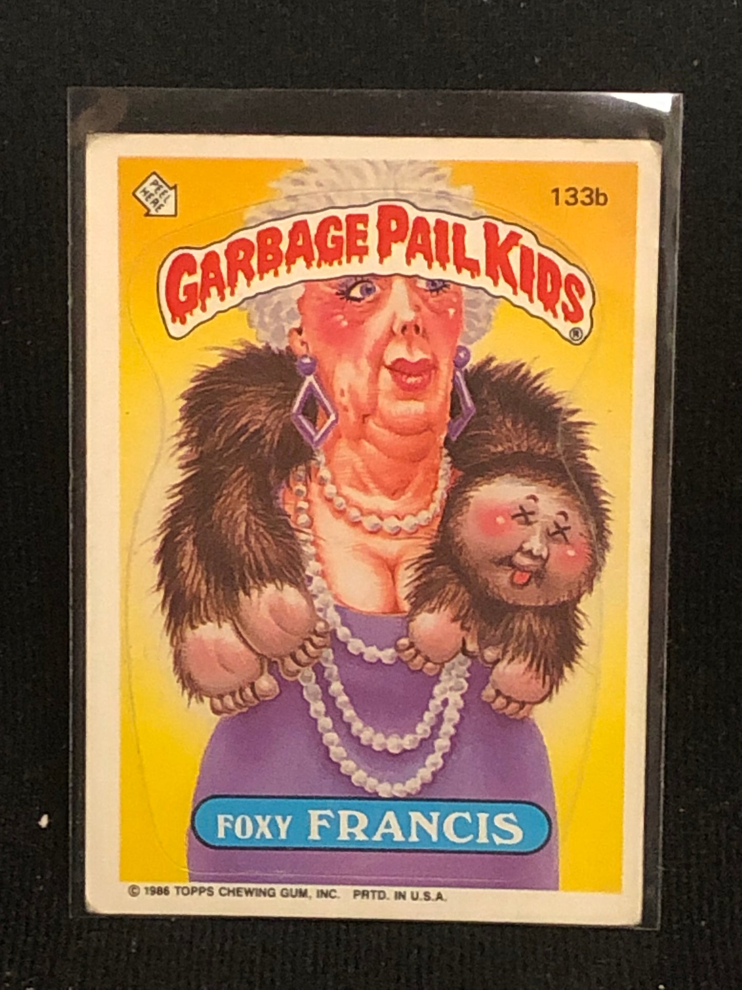 Garbage Pail Kids Original Series 4 (os4) 133b Foxy Francis