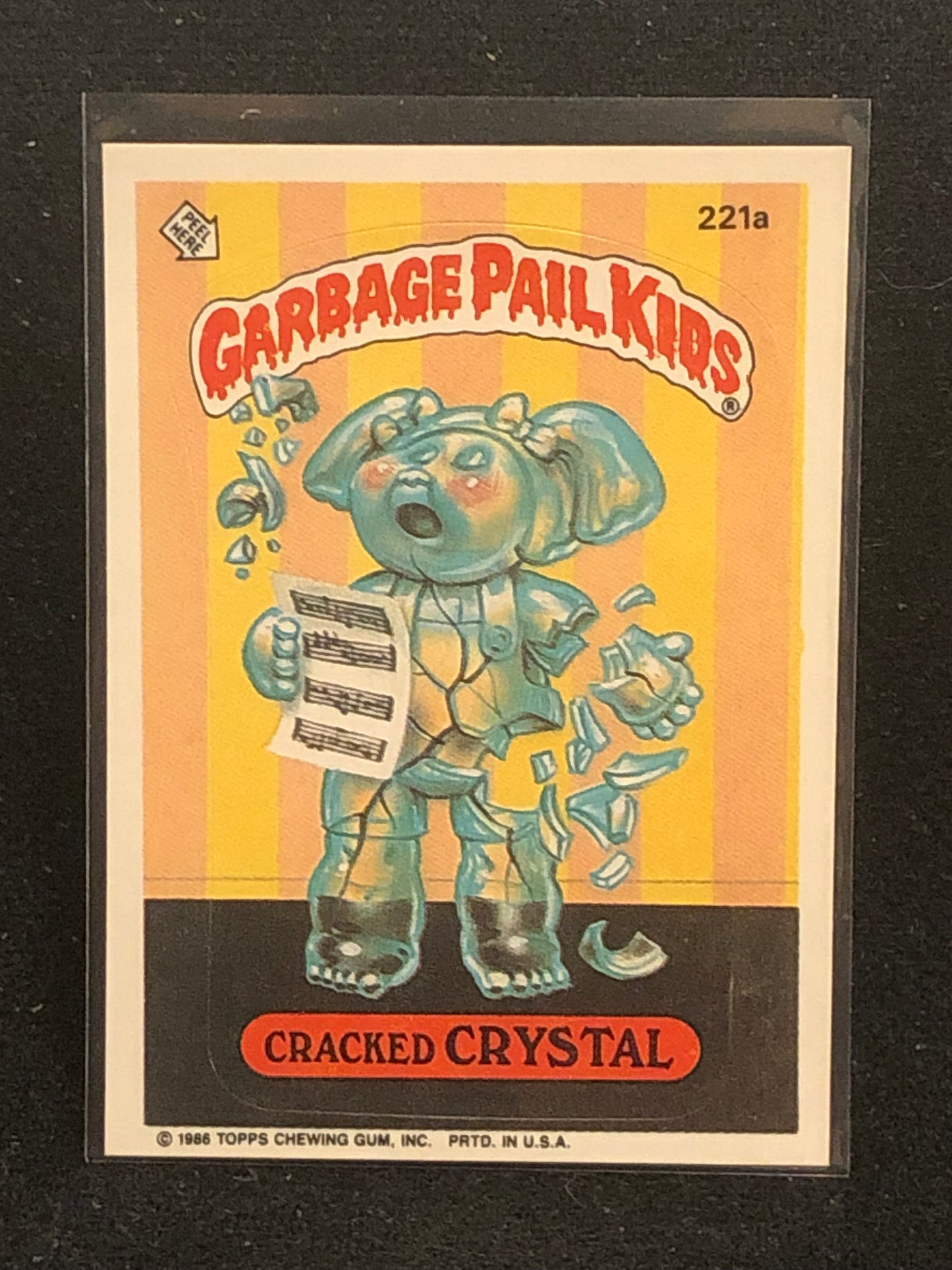 Garbage Pail Kids Original Series 6 (os6) 221a Cracked Crystal